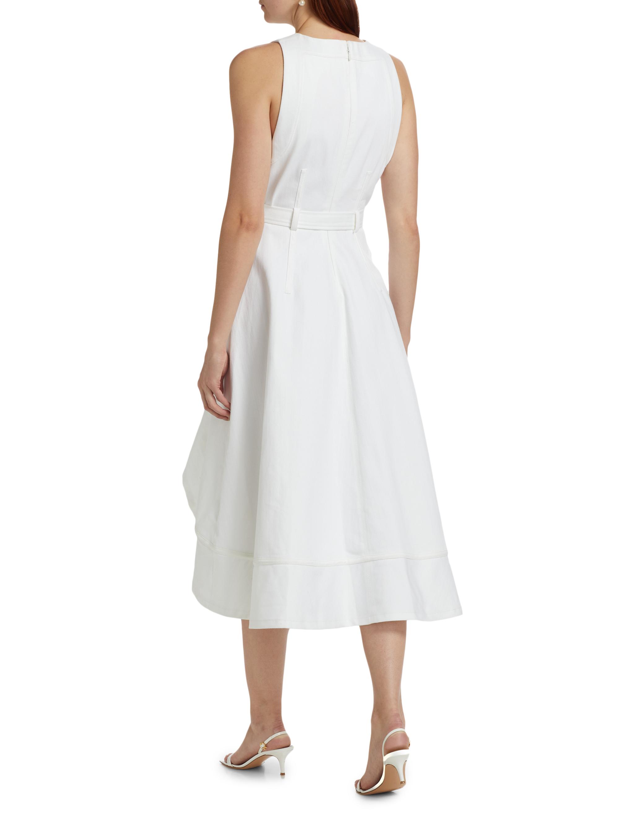 white zelda dress Zelda Knit Skirt / Dress White White / S elegantly gathered and cinched under the bust Cinq A Sept Women's Zelda