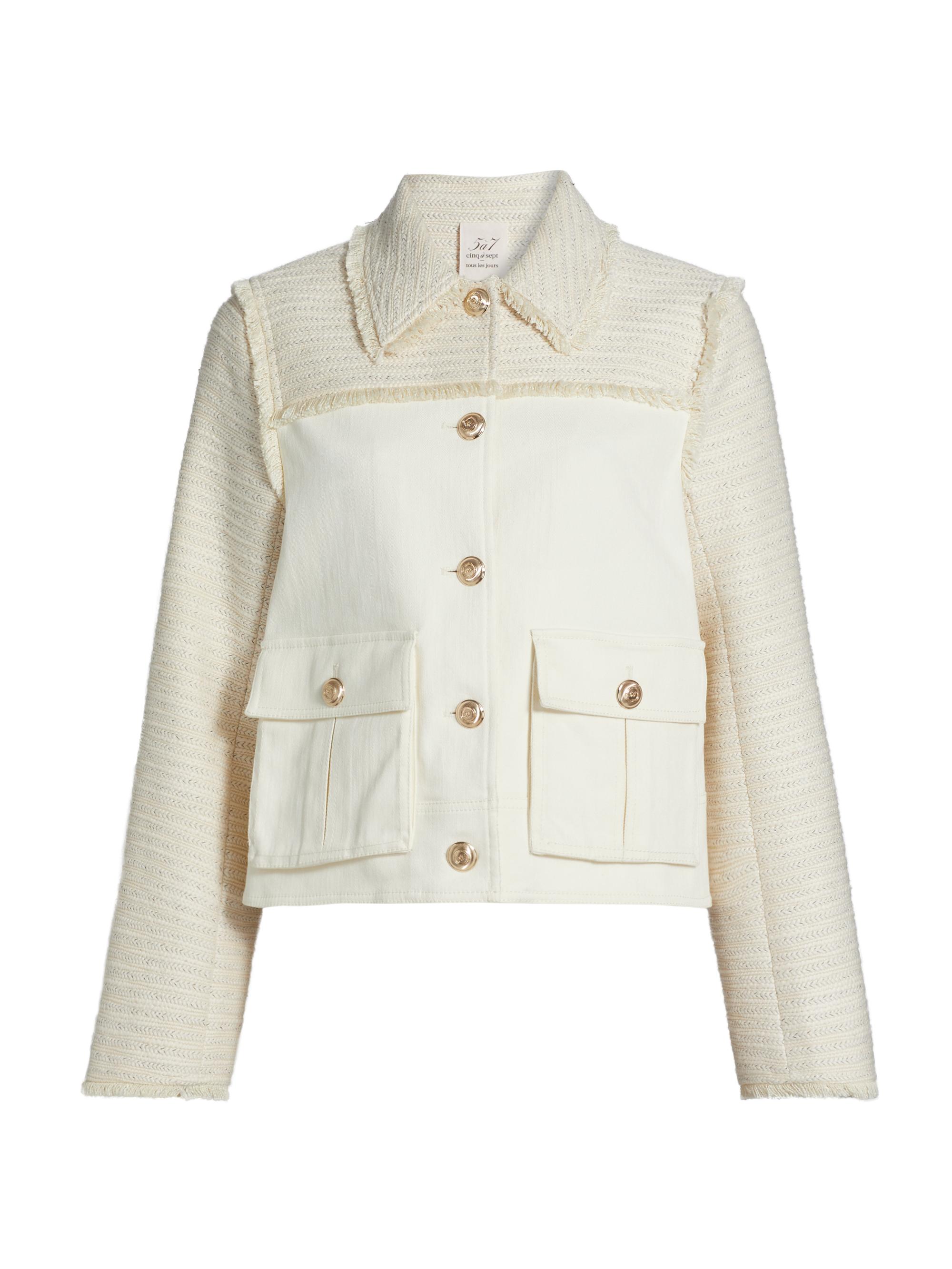 liter Eve tweed jacket 韓国 Cinq à Sept Liliana Braided Tweed Jacket | Saks Fifth Avenue