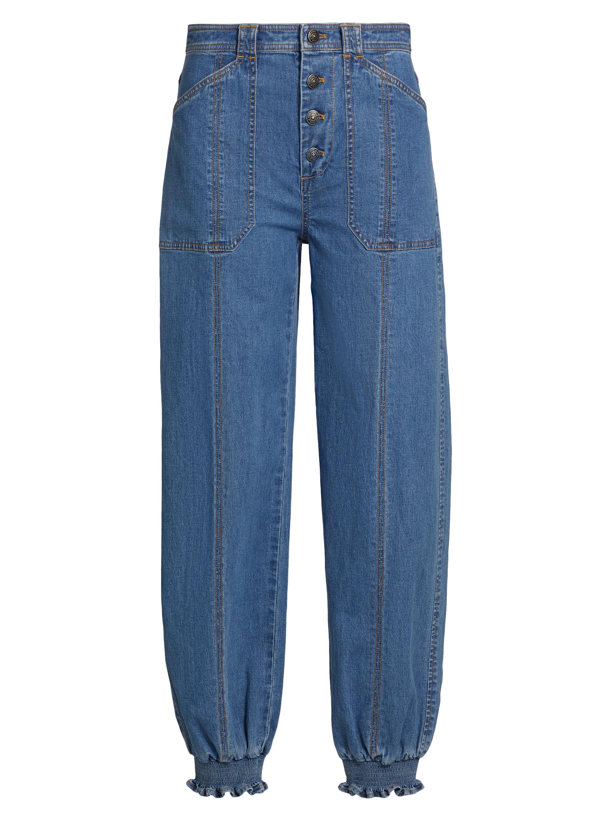 Cinq à Sept Zola Floral Denim Pants | Saks Fifth Avenue