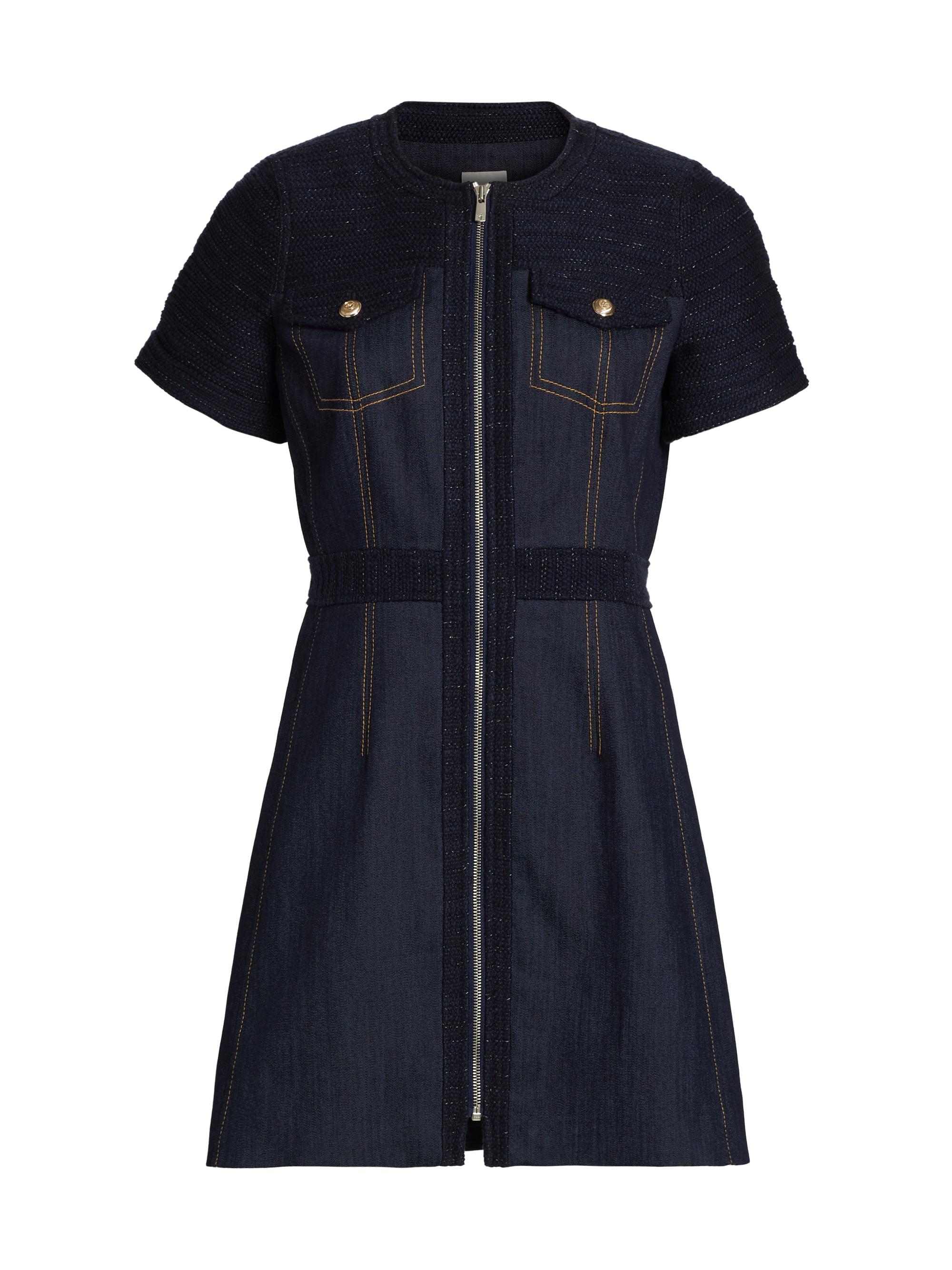 Cinq à Sept Women's Layla Braided Tweed Minidress - Navy Indigo