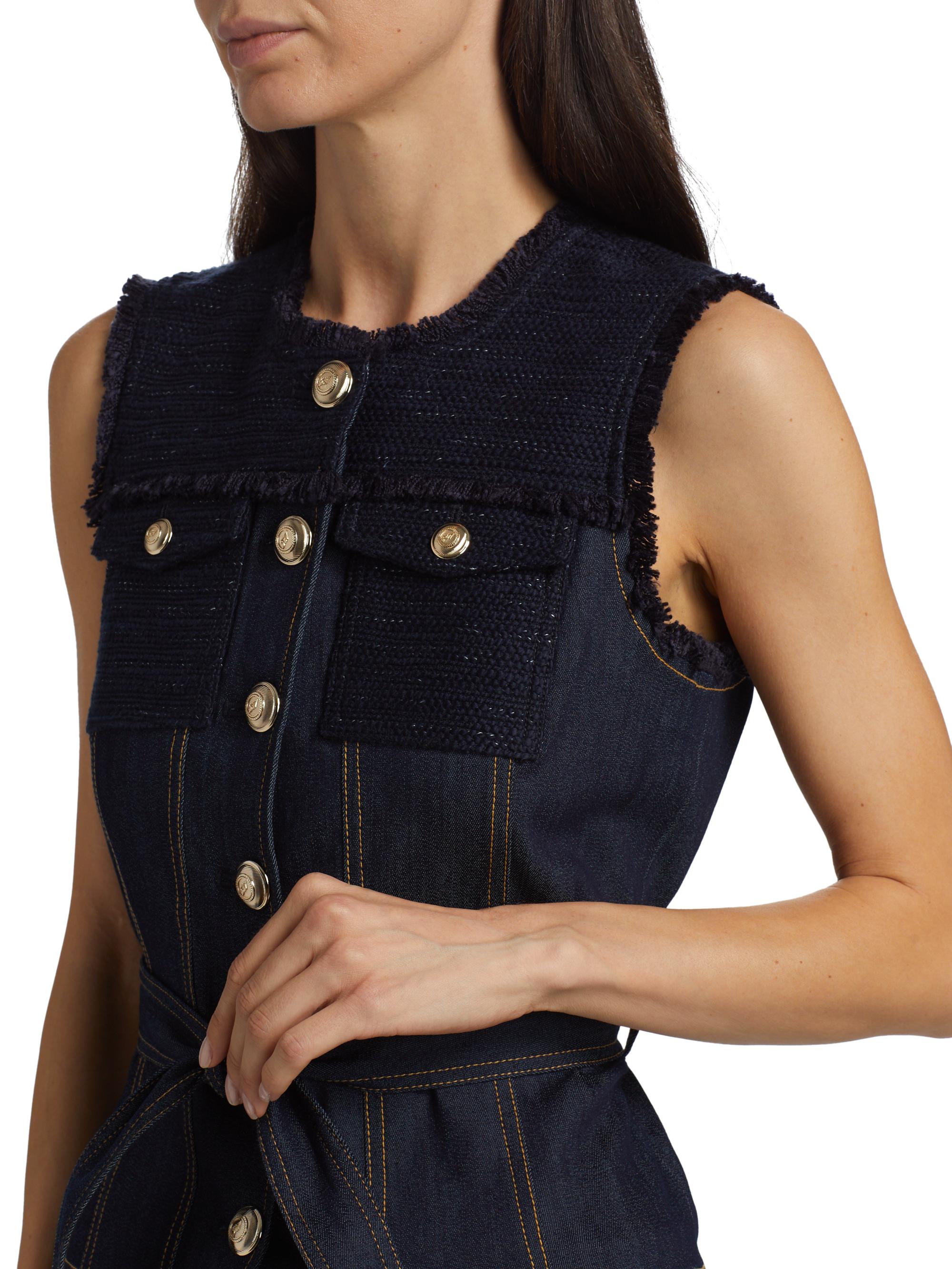 Cinq à Sept Reenee Braided Tweed Vest | Saks Fifth Avenue