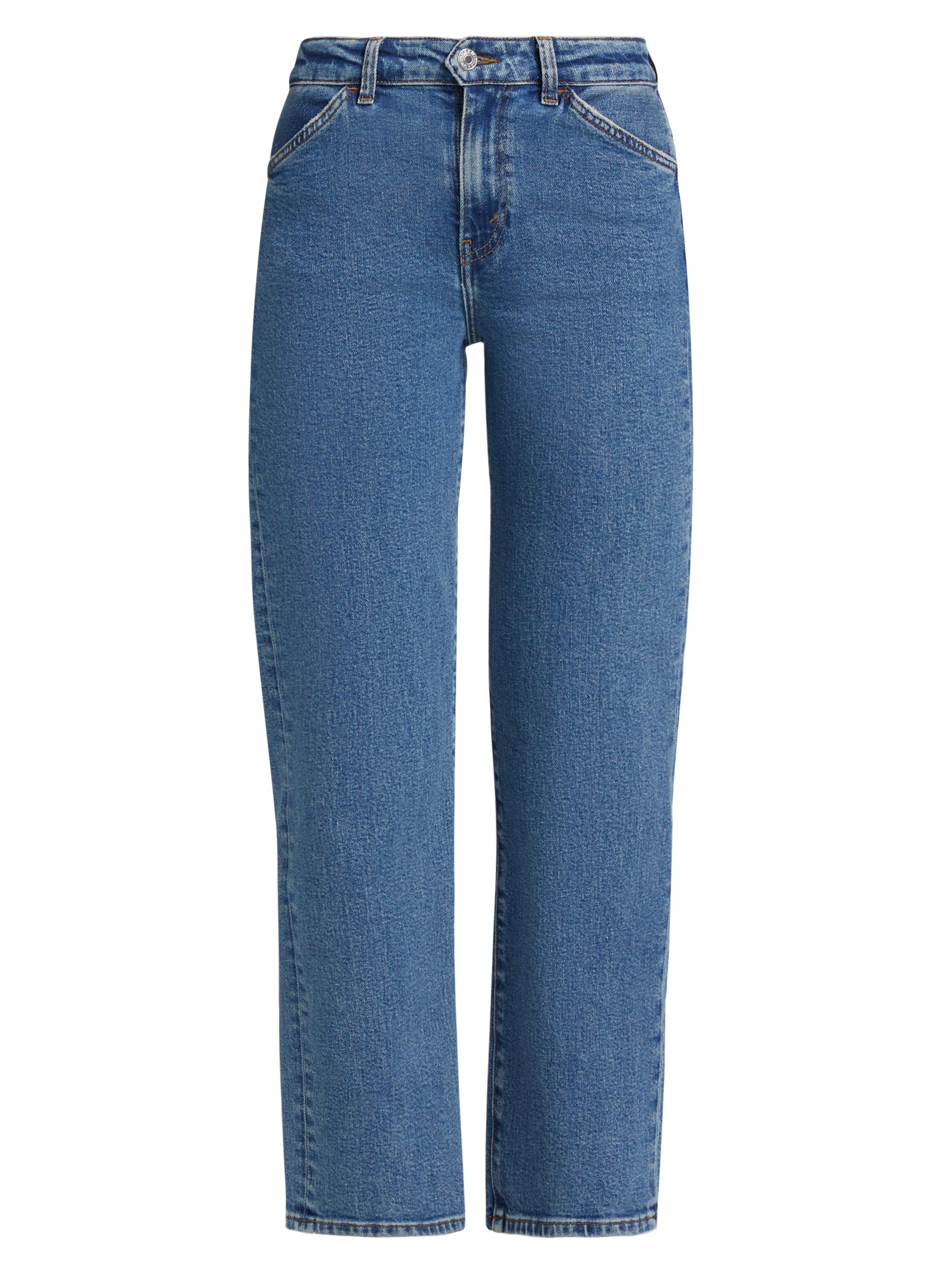 Re/done 70s Stove Pipe High-Rise Stretch Crop Jeans | Saks