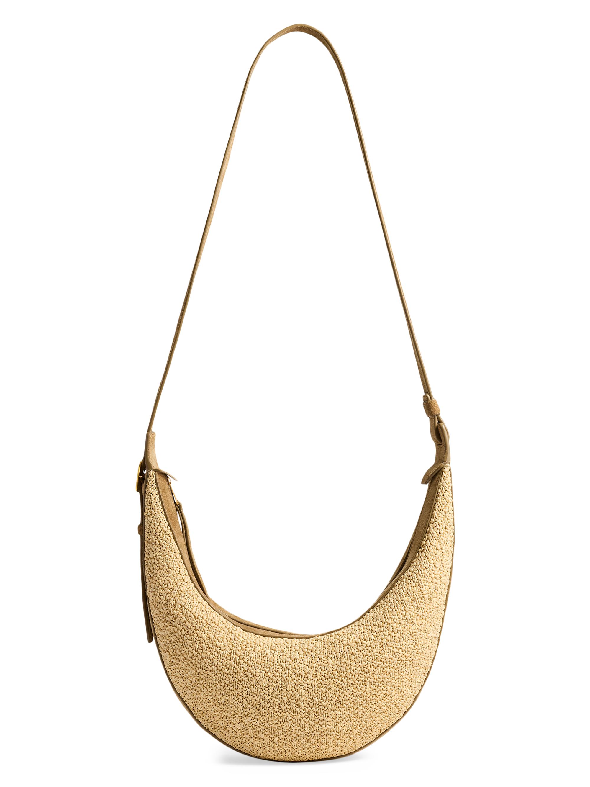 Khaite Women's Augustina  Raffia & Suede Crossbody Bag - Wheat Natural