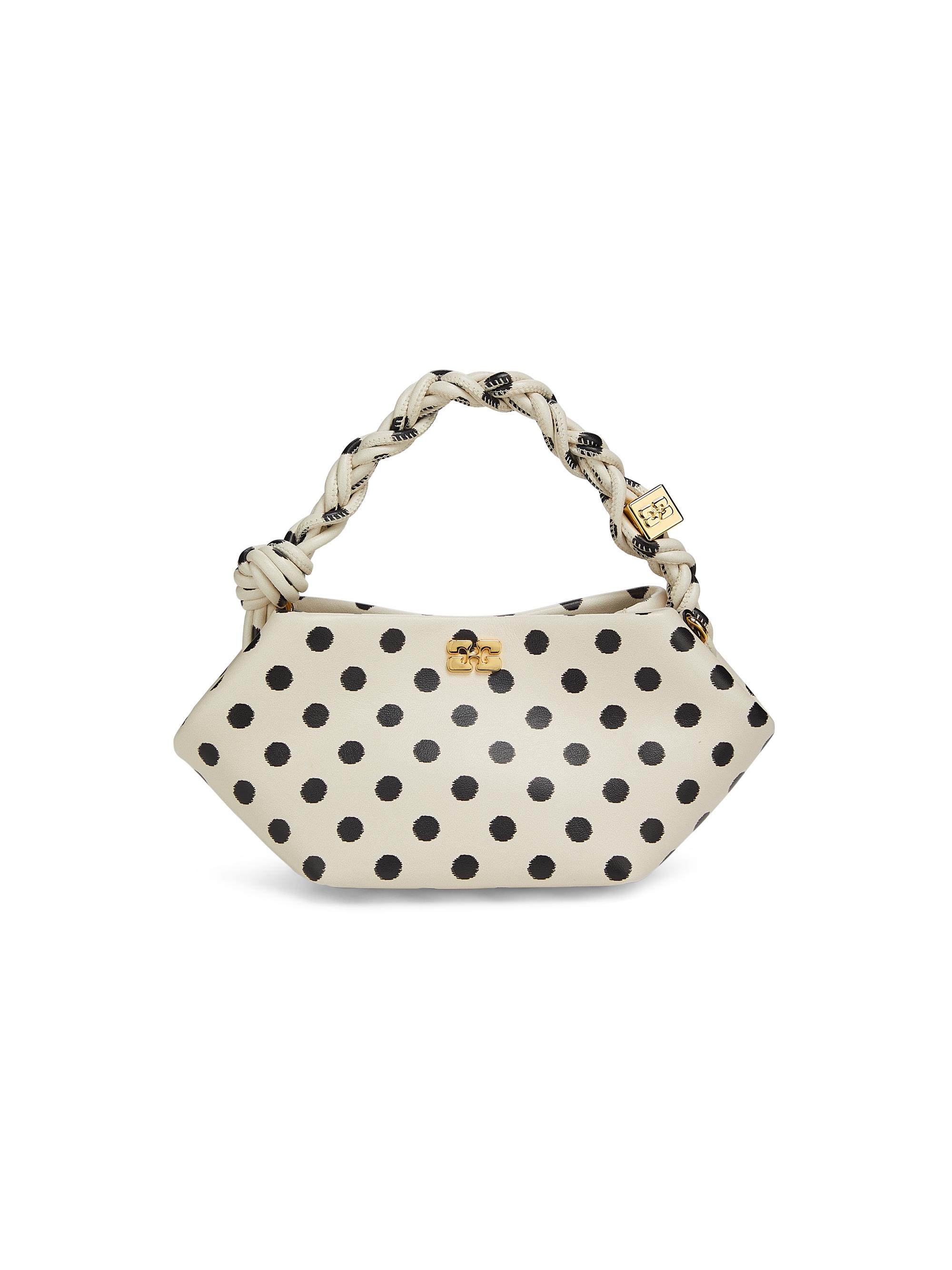 Ganni Women's Mini Dotted Leather Bag - Egret