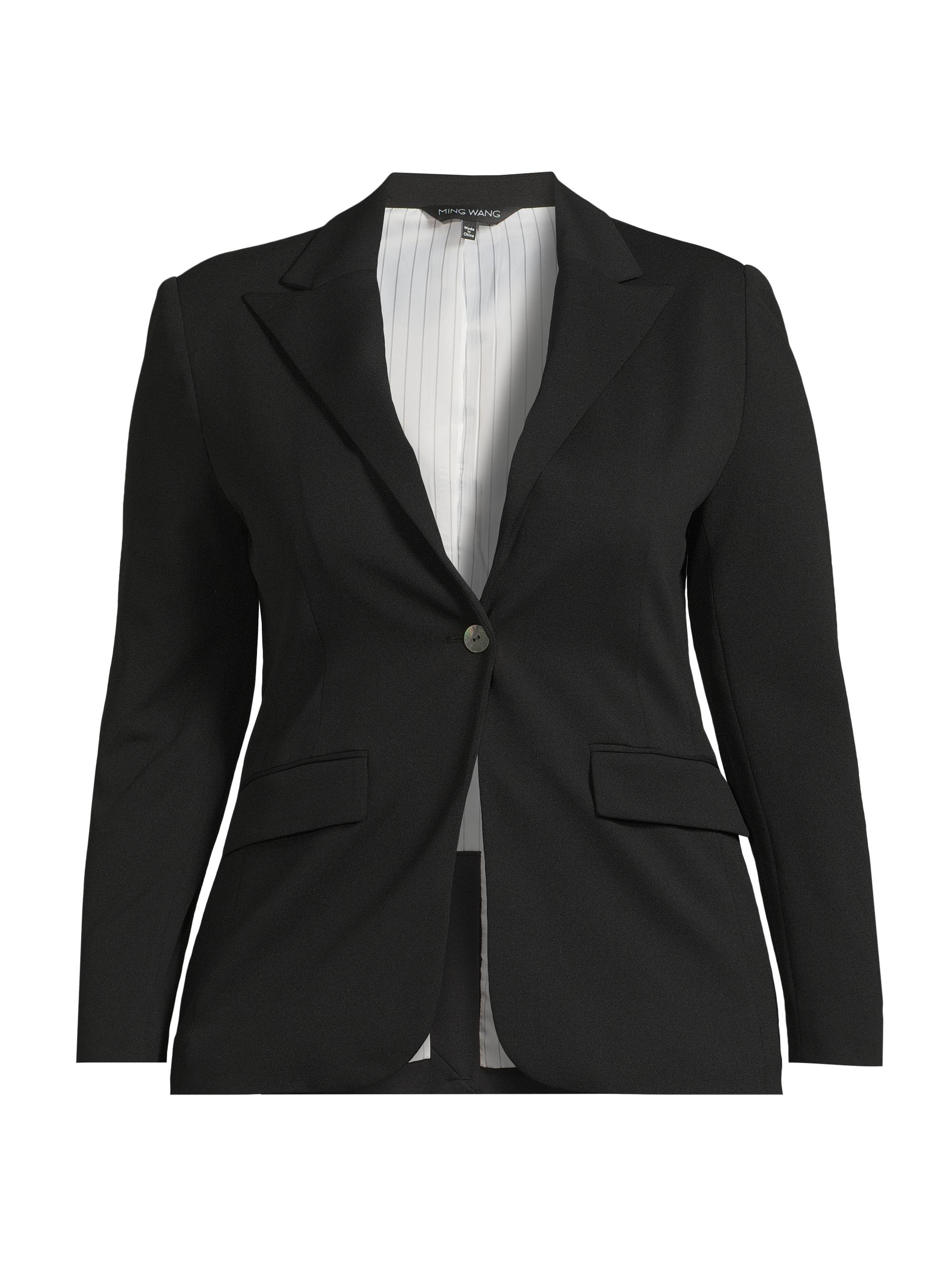 Ming Wang Women's Single-Button Blazer - Black