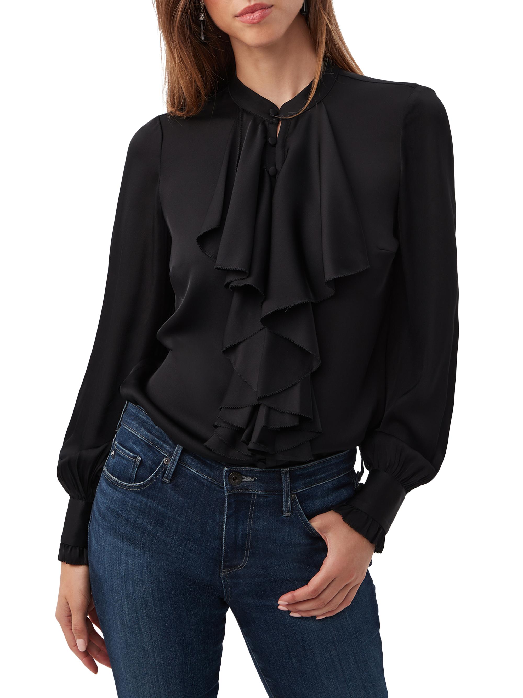 Trina Turk Women's St. Marks Ruffle Blouse - Black