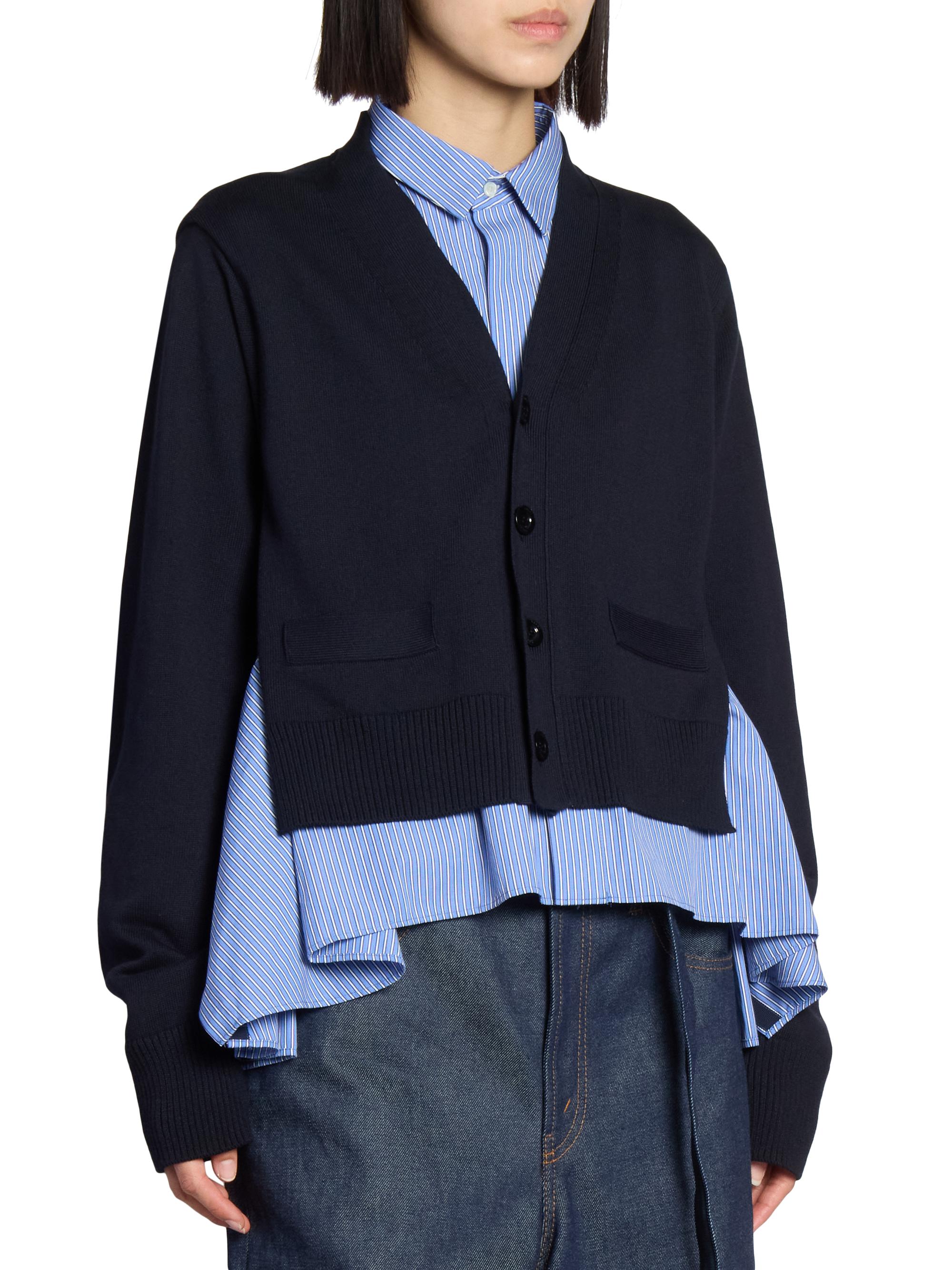 Sacai Layered Knit Cardigan | Saks Fifth Avenue