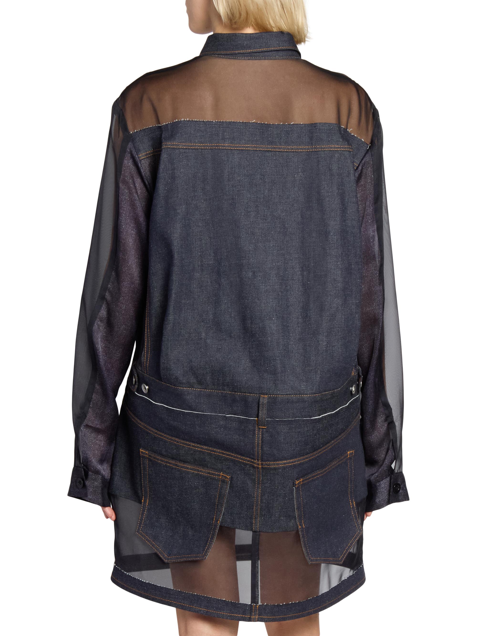 超美品★ タグ付き2025ss sacai Denim Mix Dress Sacai Denim Mix Shirtdress | Saks Fifth Avenue