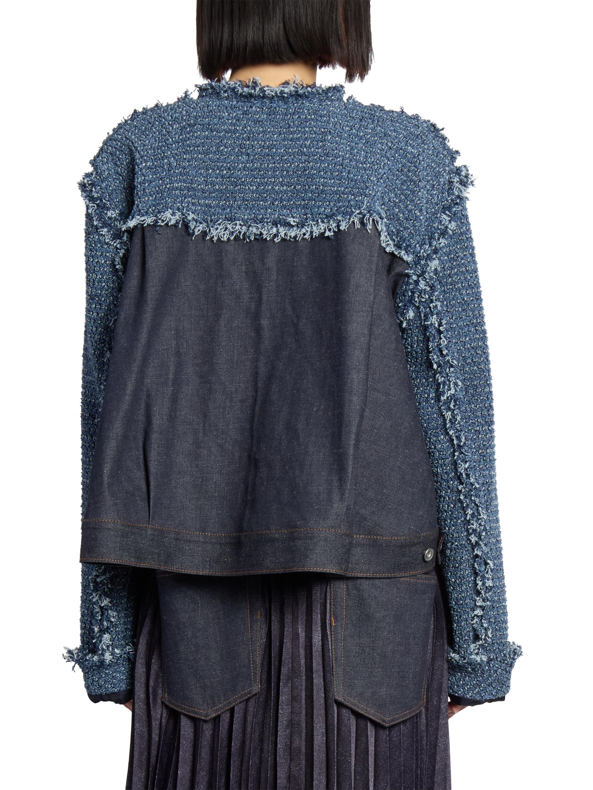 こんぶ☆sacai 美品 191,000円 Pleated Jacket Sacai Punching Denim Jacket | Saks Fifth Avenue