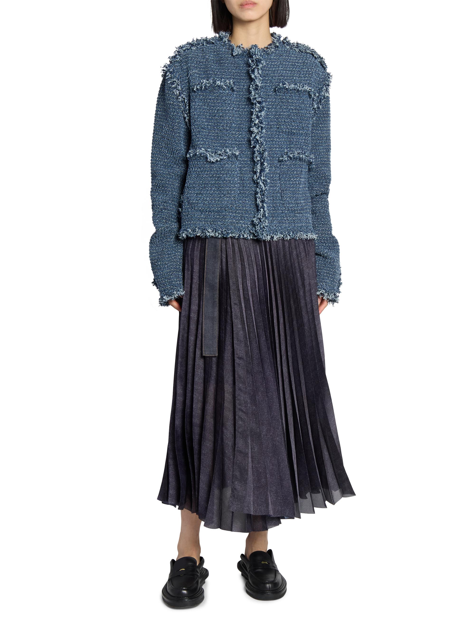 こんぶ☆sacai 美品 191,000円 Pleated Jacket Sacai Punching Denim Jacket | Saks Fifth Avenue