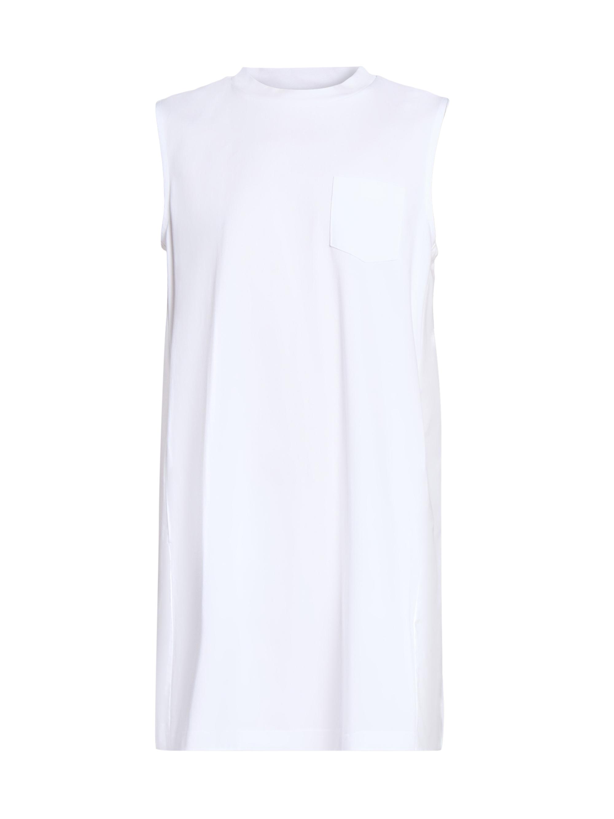 Sacai Women's Cotton Poplin & Jersey Dress - White