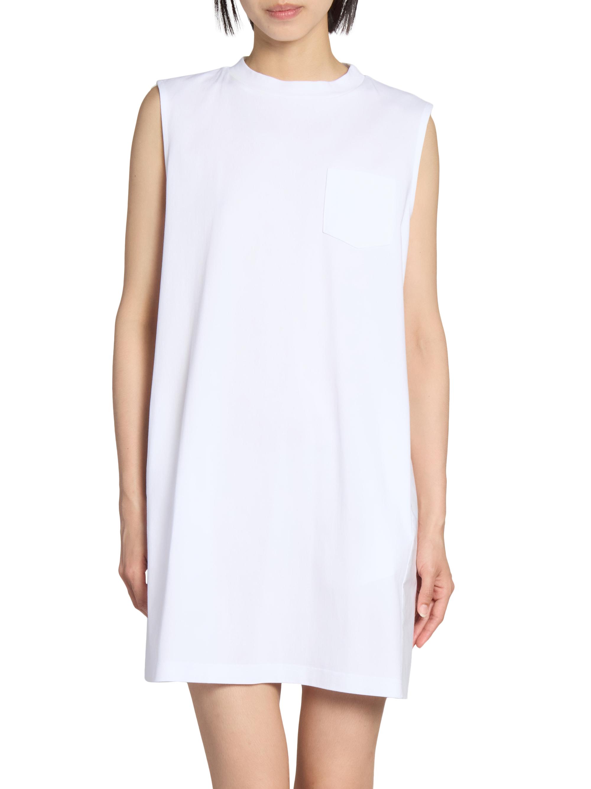 ワンピース Sacai Cotton Poplin Cotton Jersey Dress Sacai Cotton Poplin x Cotton Jersey Dress in Navy Stripe