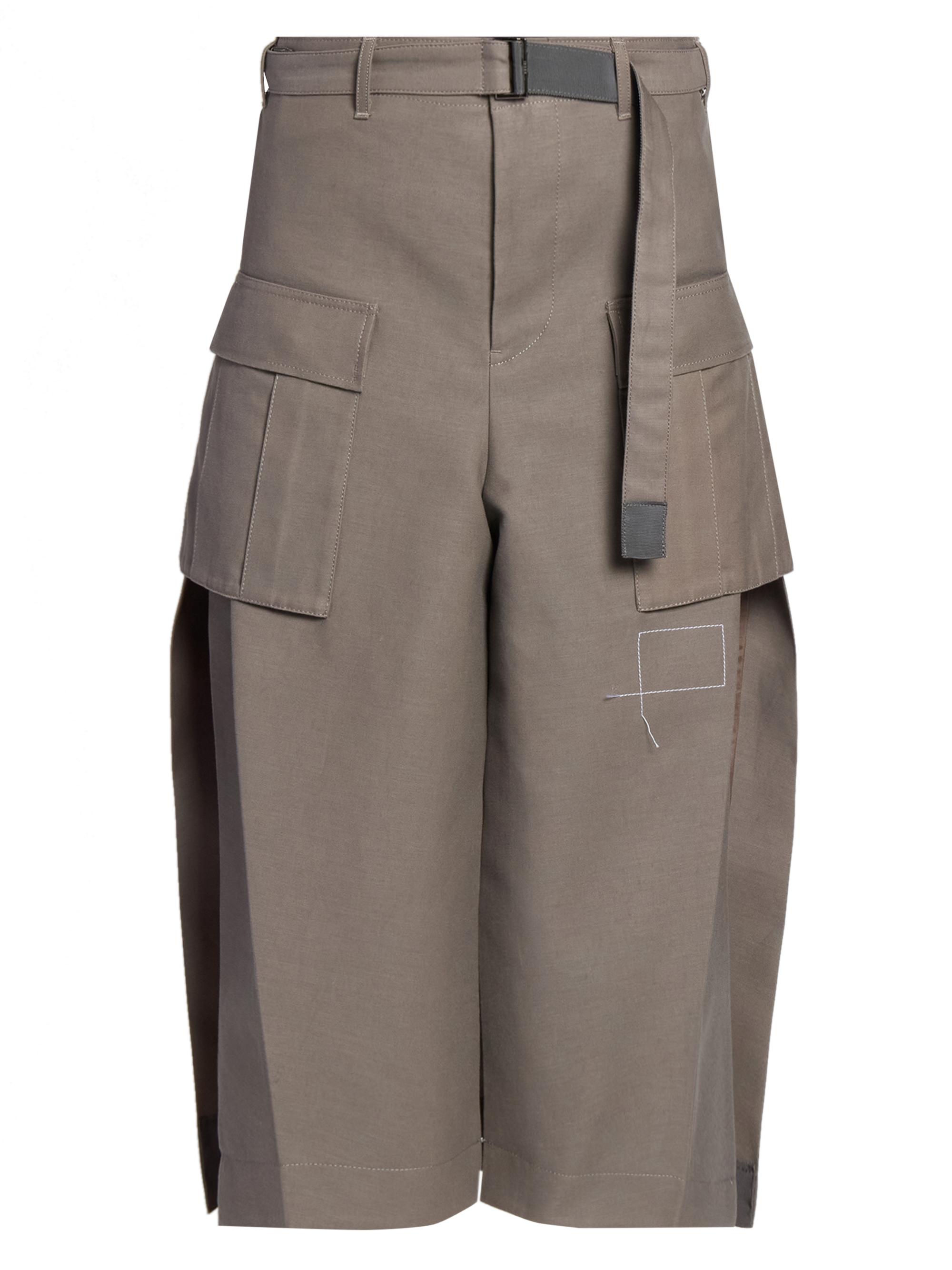 Sacai Women's Wtaps Cotton Back Satin Skirt - Taupe