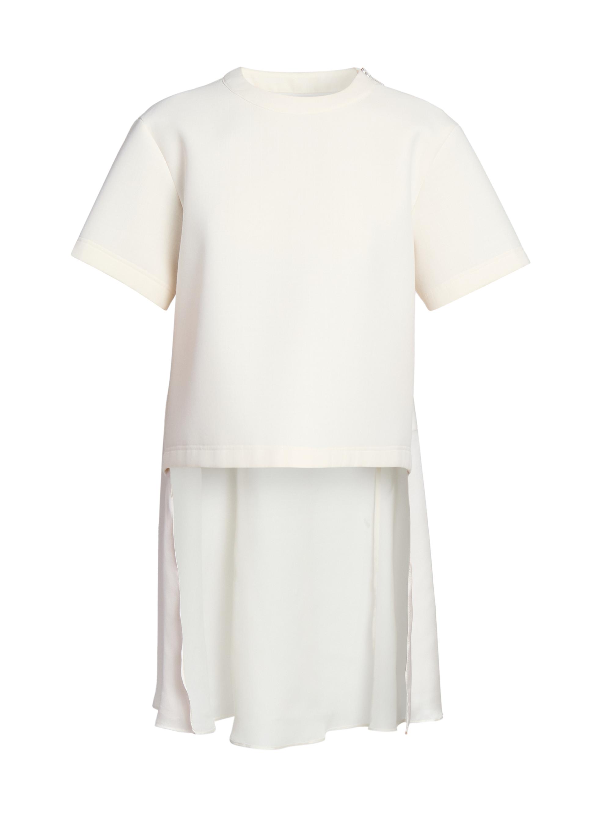 Sacai Women's Suiting Bonding Mix Pullover - Off White