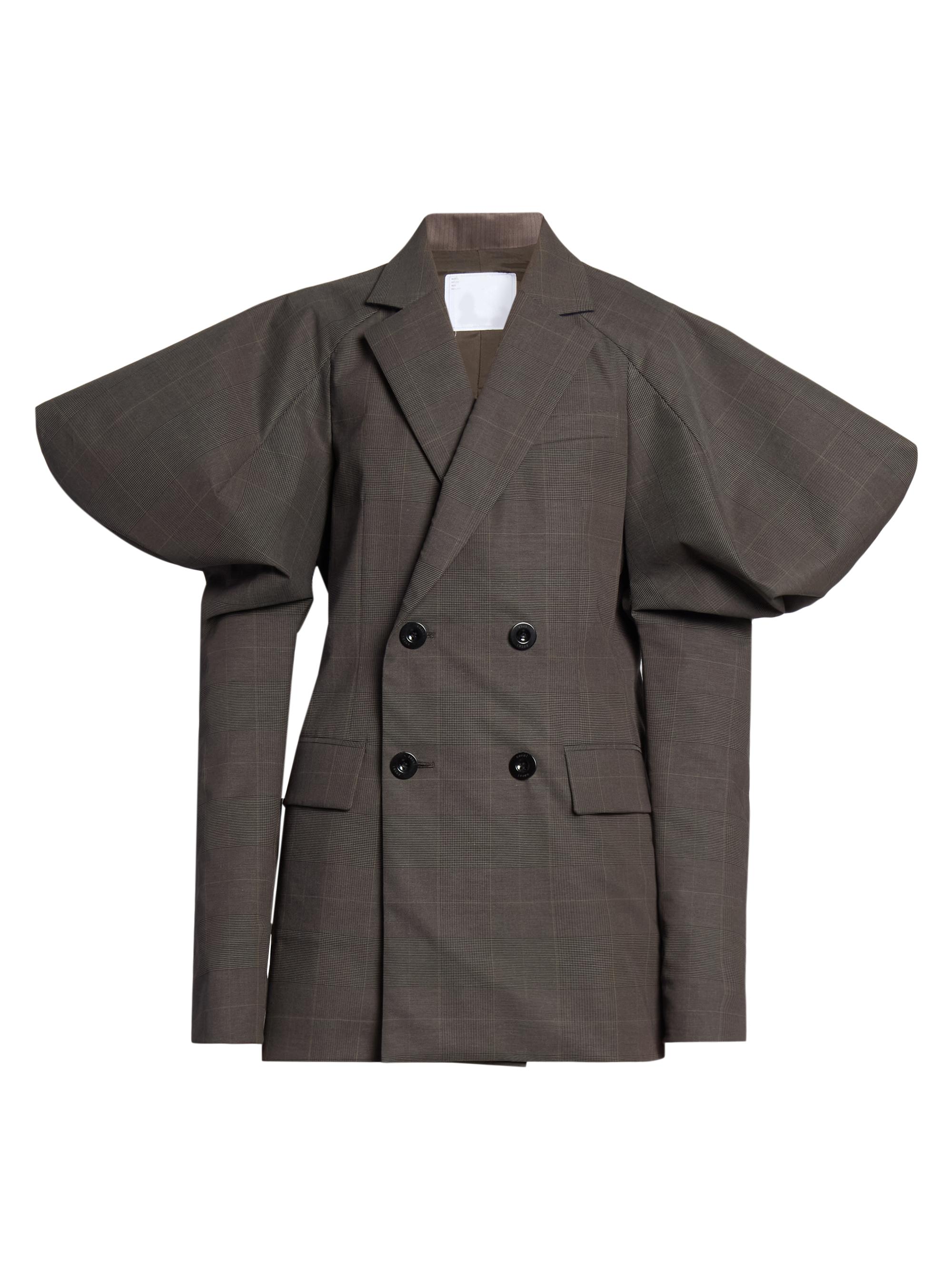 Sacai Women's High Twist Voile Jacket - Brown