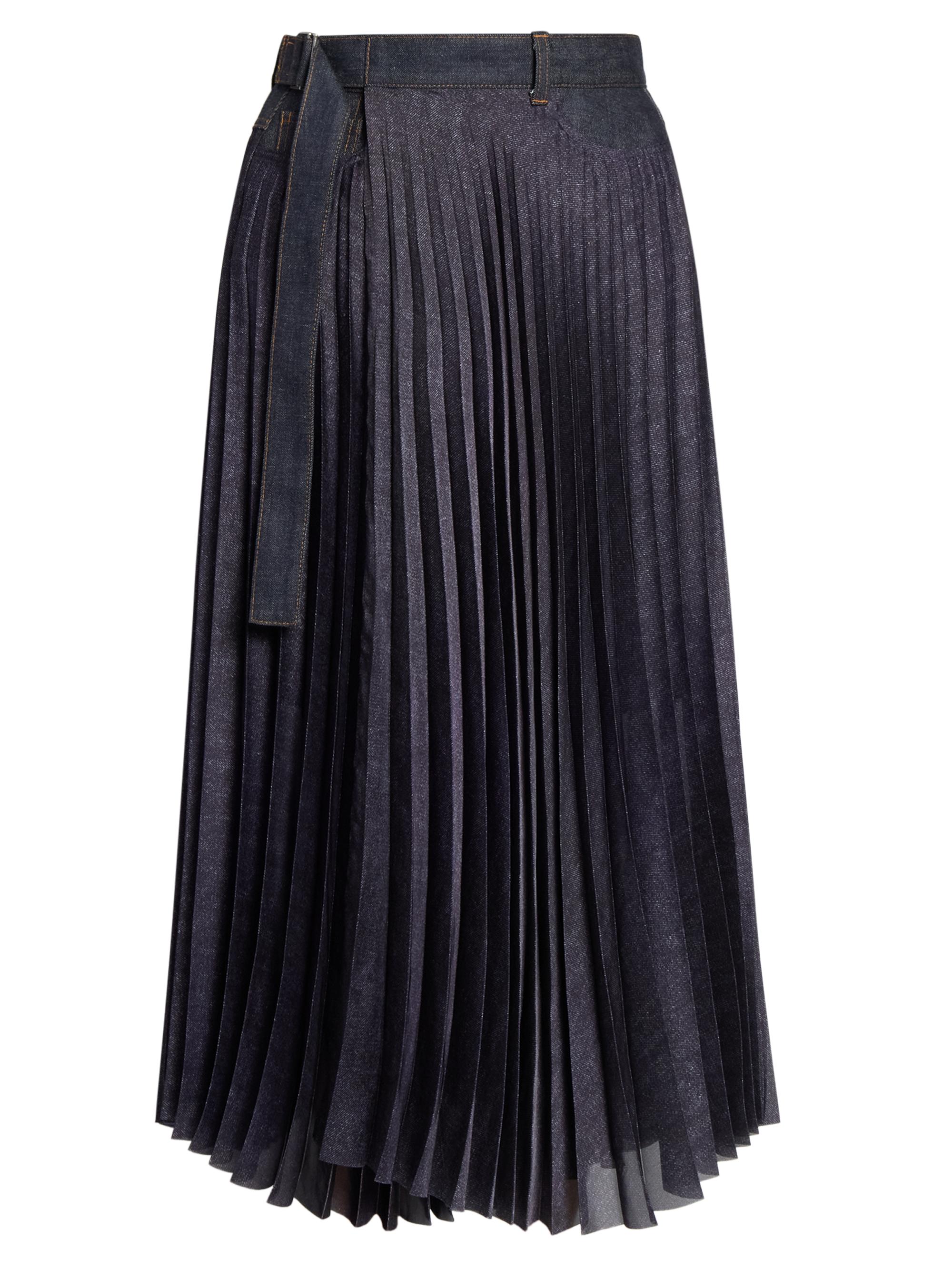 Sacai Women's Denim Mix Skirt - Indigo