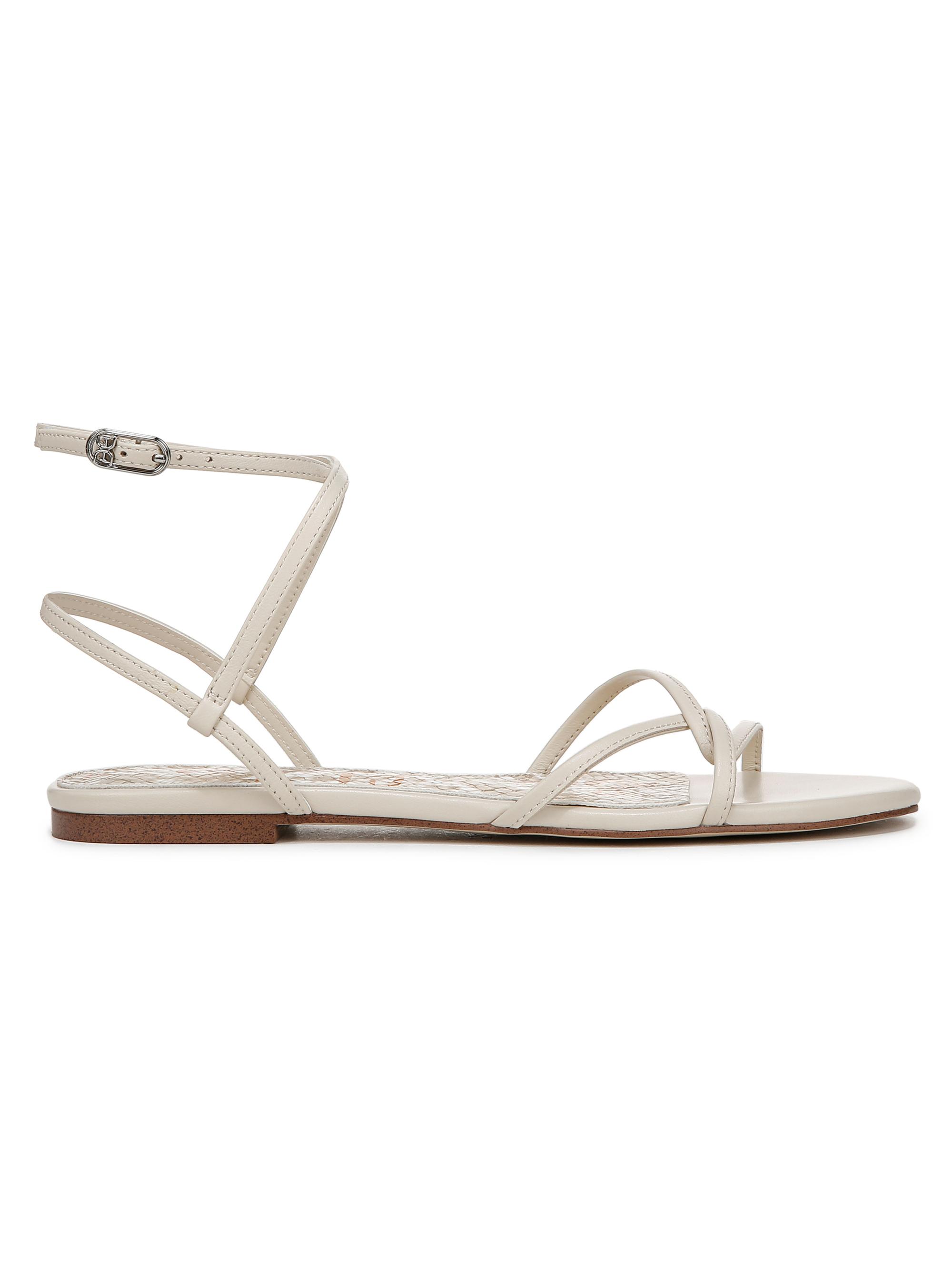 Sam Edelman Women's Ellina Strappy Leather Sandals - Bright White