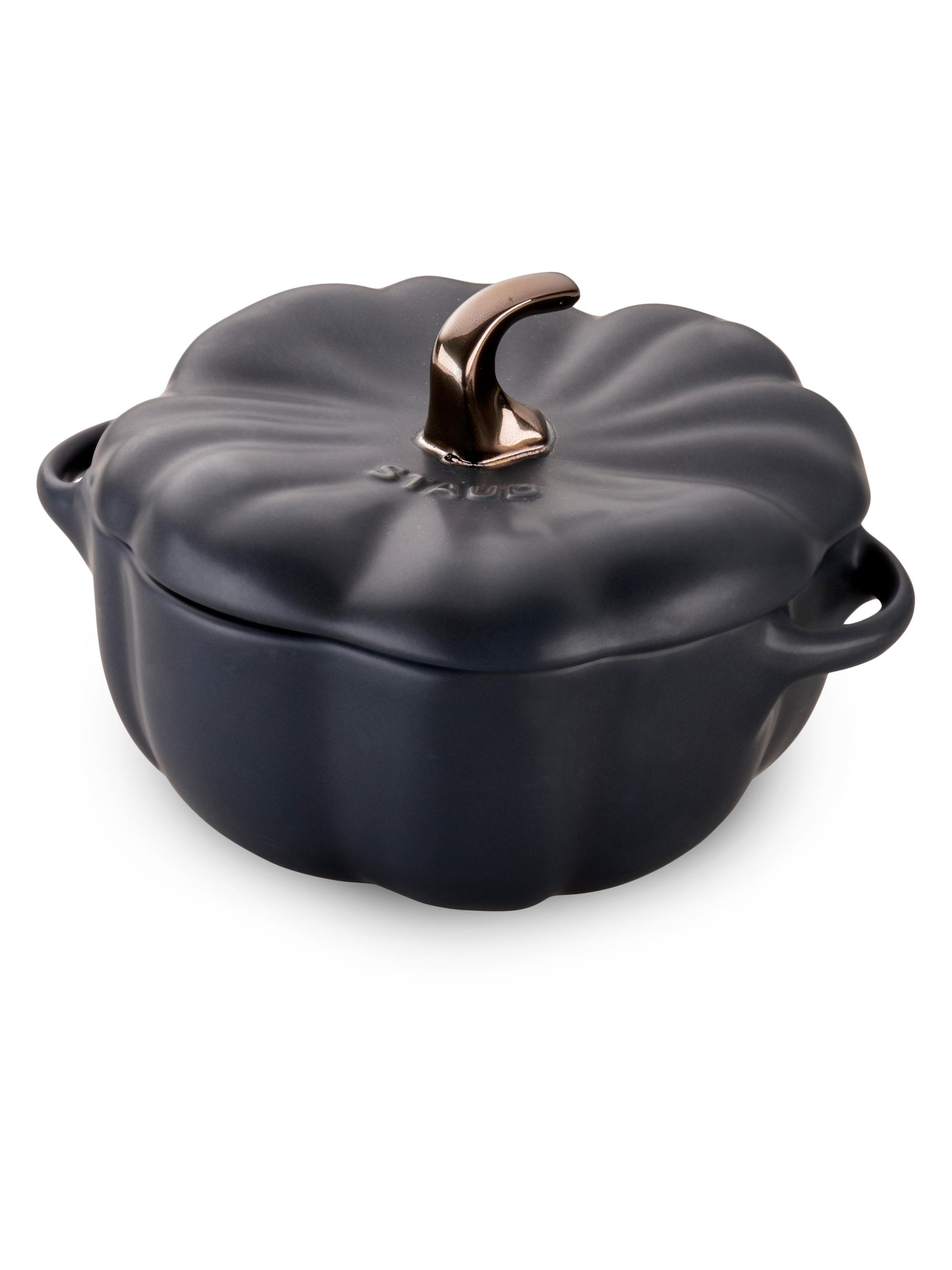 Staub Ceramic Pumpkin Cocotte - Matte Black