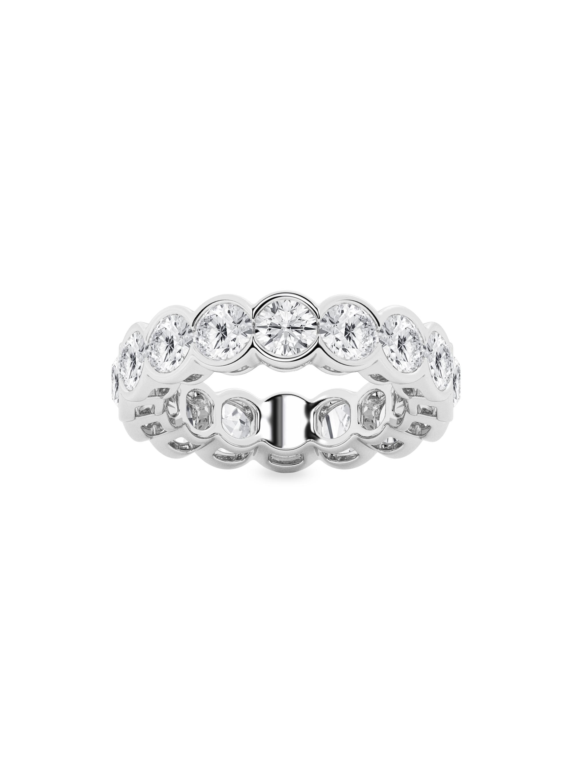 Saks Fifth Avenue Collection Women's Platinum & Round Natural Diamond Eternity Band/2.00-5.00 TCW - 5 Tcw