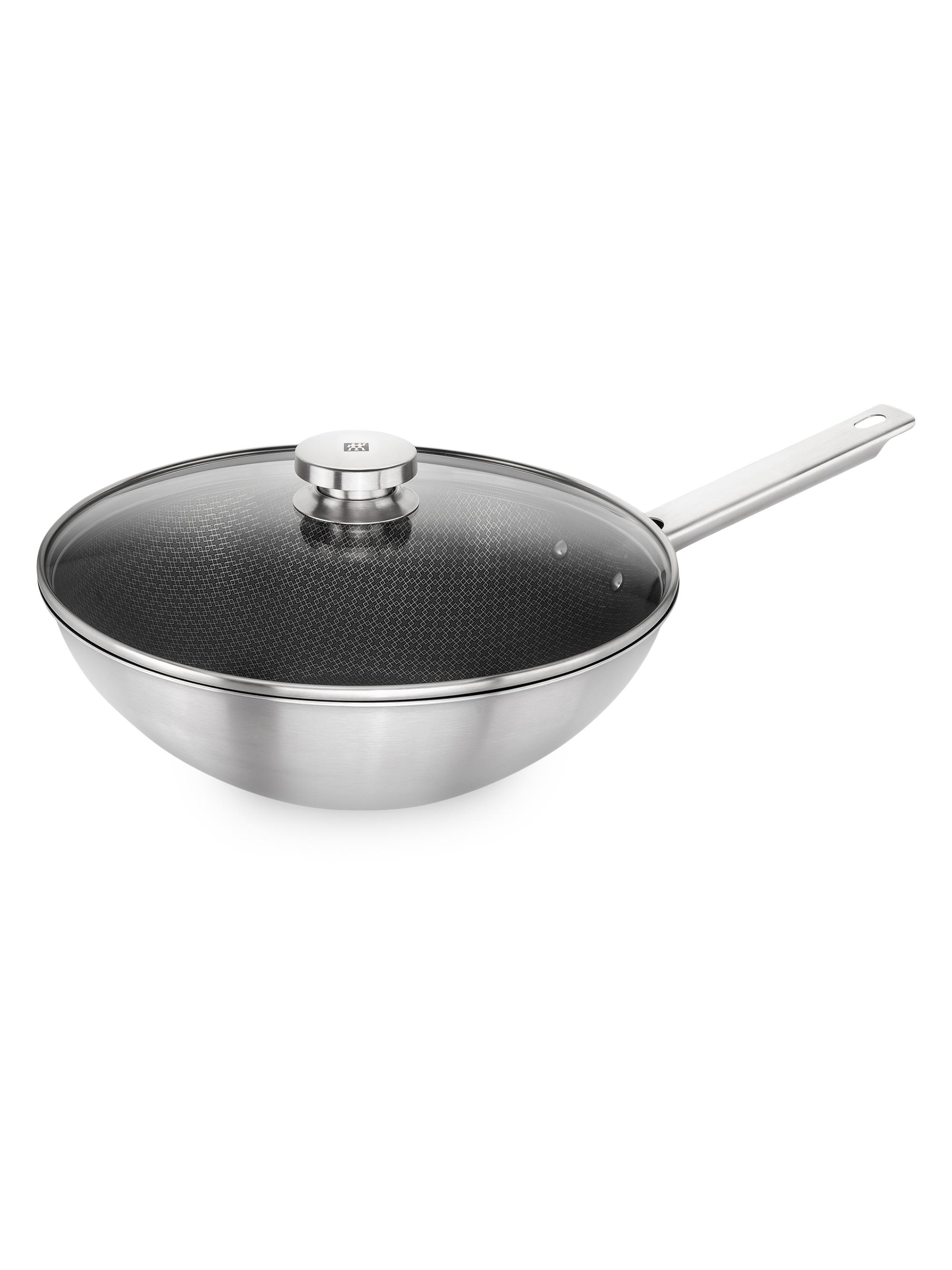 ZWILLING J.A. Henckels Joy Plus 12''Stainless Steel Nonstick Wok with Lid - Stainless Steel