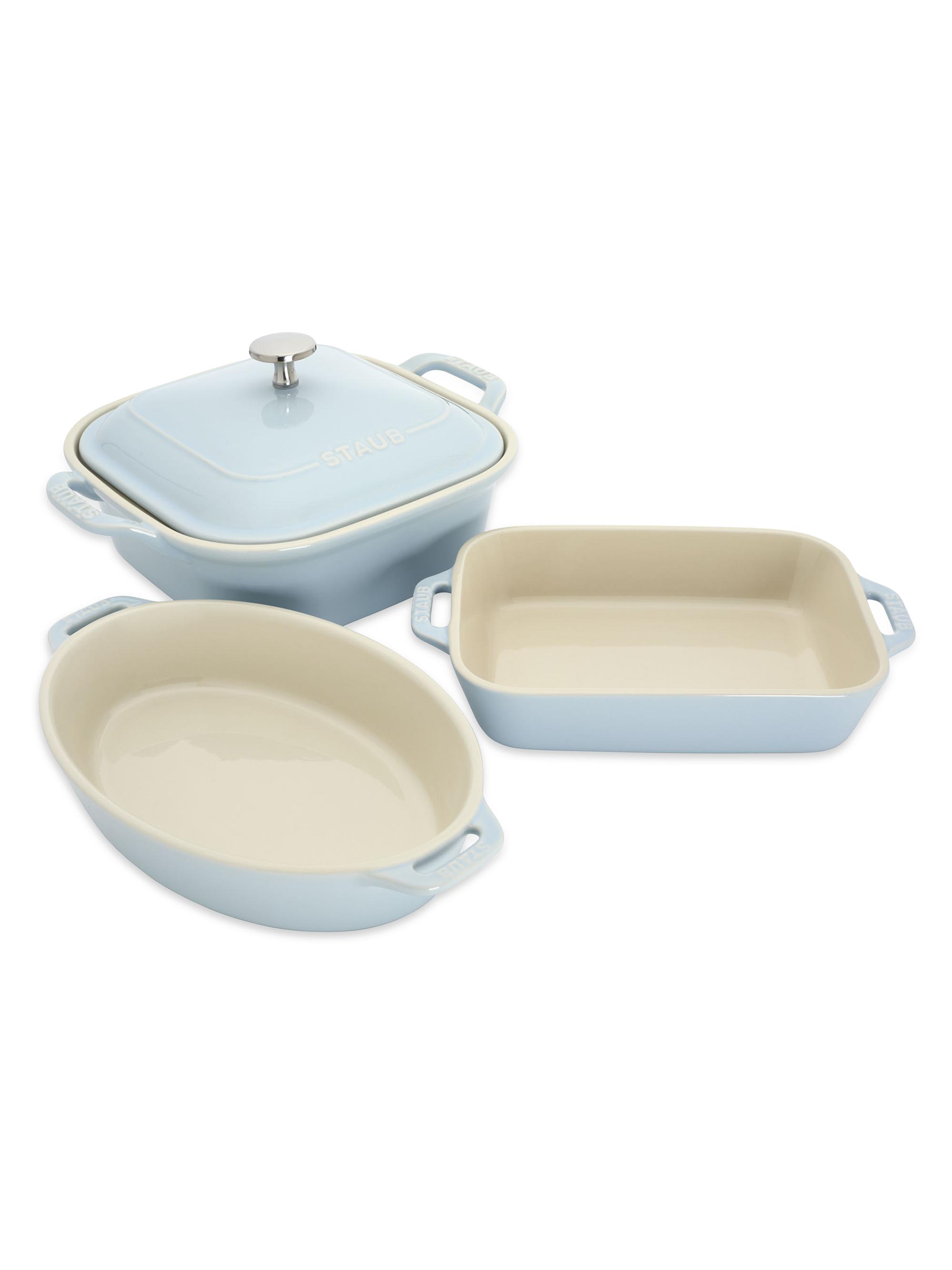 Staub Ceramic 4 Piece Baking Dish Set - Light Blue