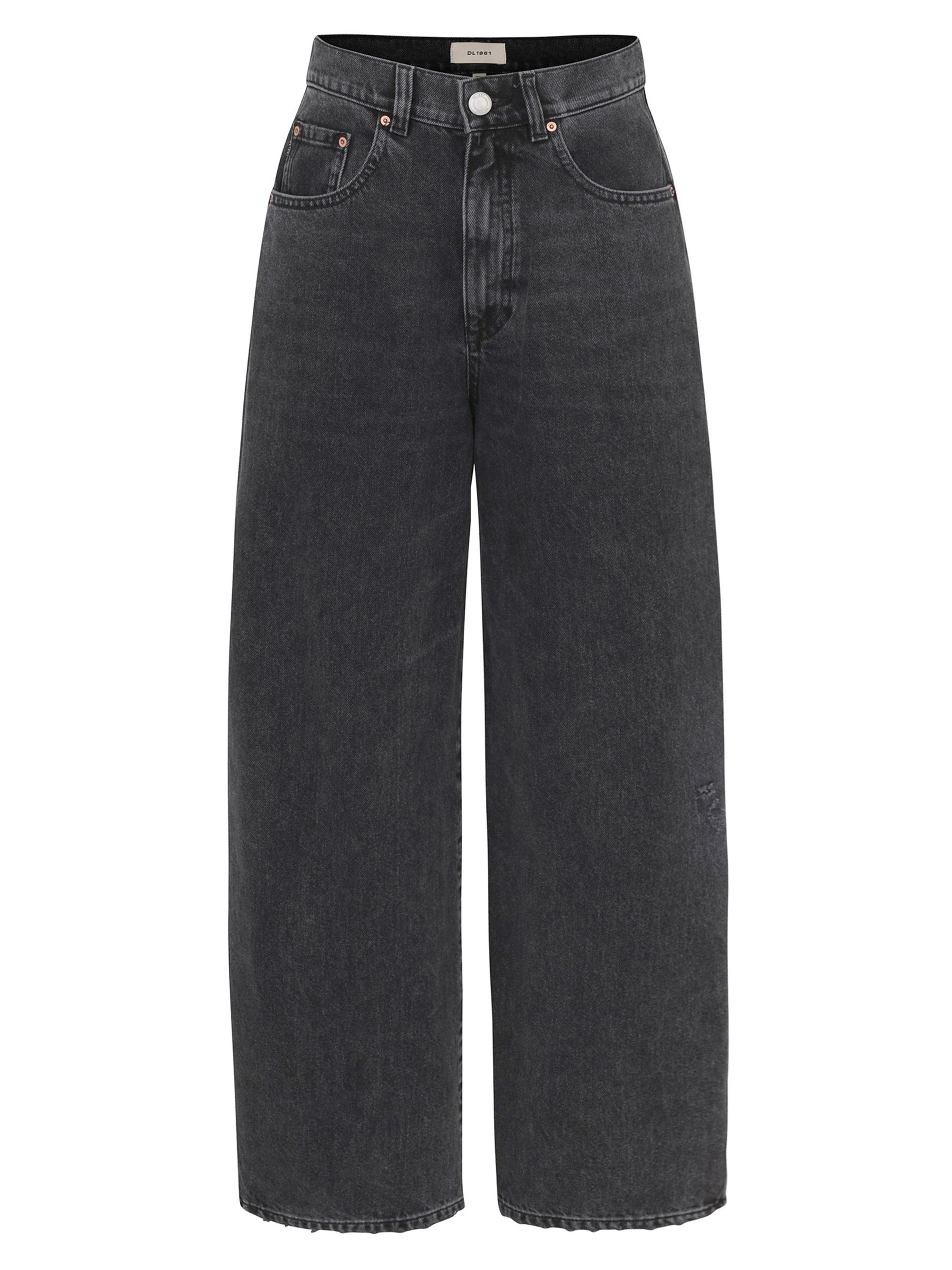 DL1961 Premium Denim Women's Taylor Barrel Ultra High Rise Crop Jeans - Nightshade