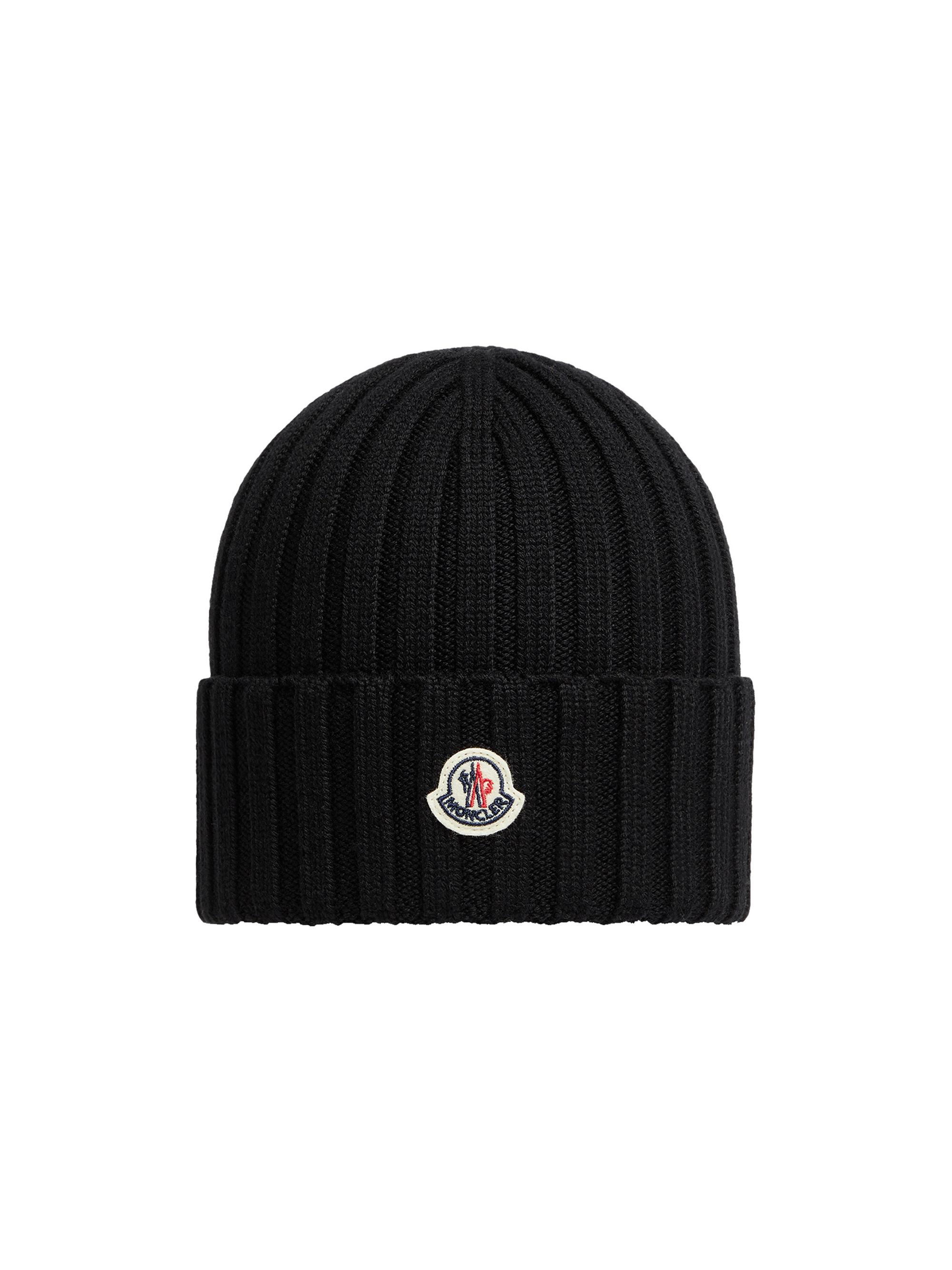 Moncler Women's Hat in Wool Beanie - Black