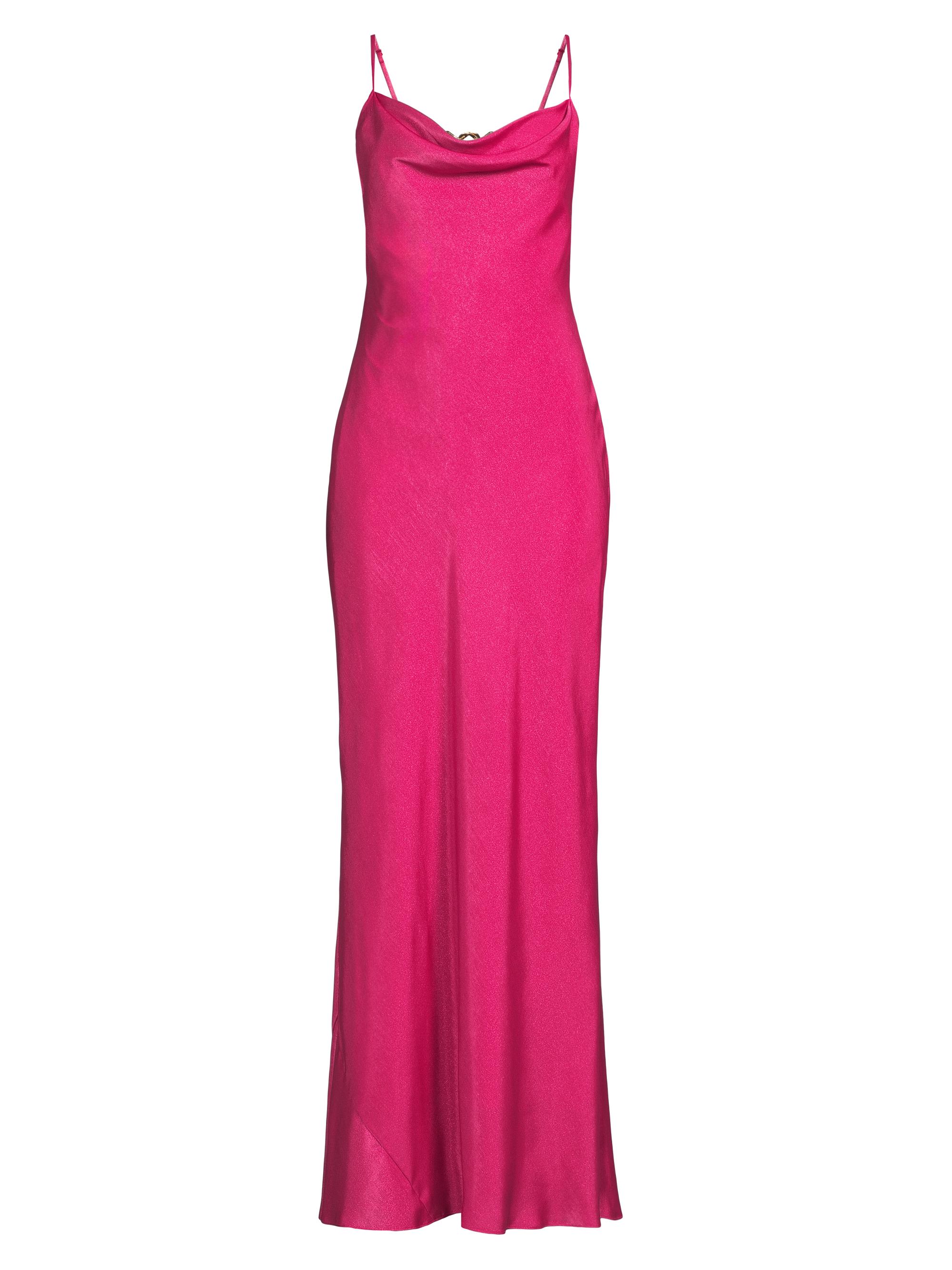 Liv Foster Women's Adeline Foiled Open Back Maxi Dress - Hyper Pink