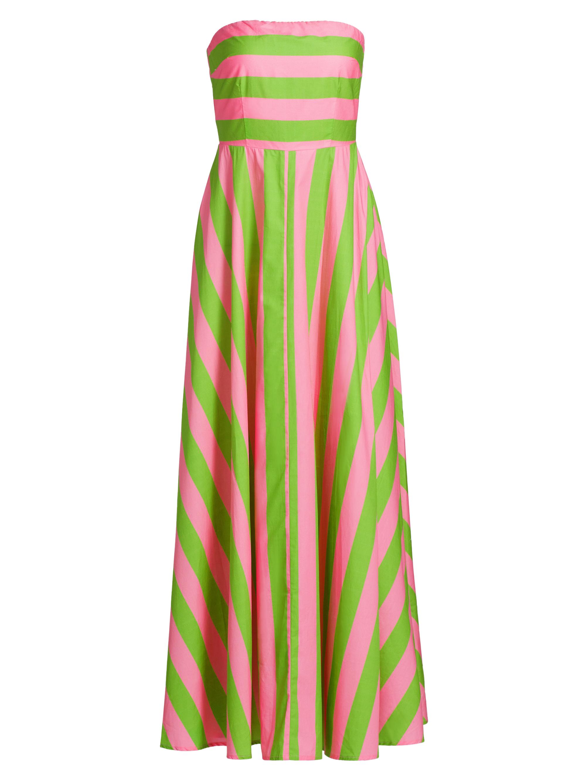Aston Studio Women's Hazel Striped Strapless Maxi Dress - Seagrass Salmon Stripe