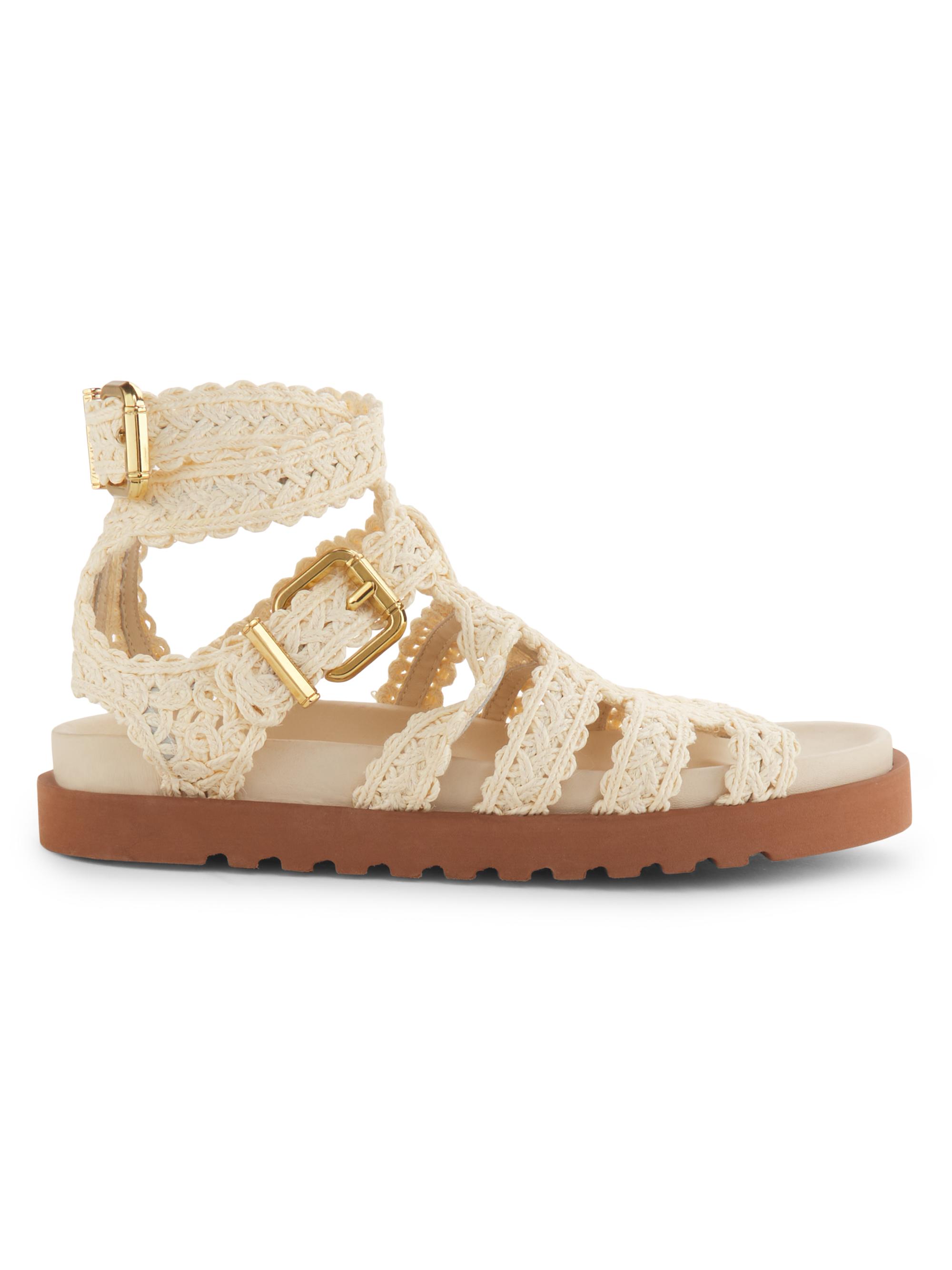 Zimmermann Goldie Crocheted Gladiator Sandals | Saks Fifth Avenue