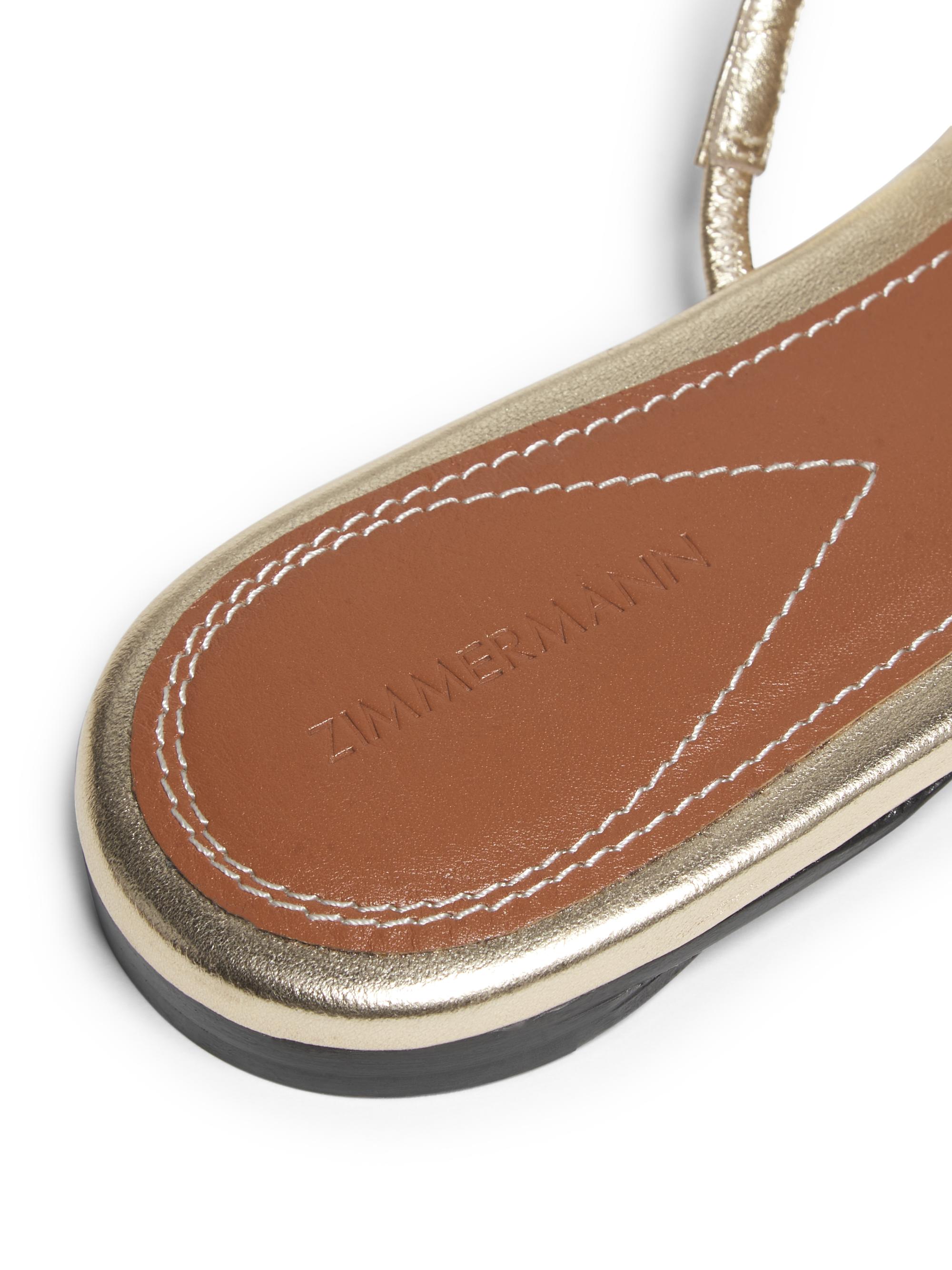 Zimmermann Orchid Metallic Leather Slide Sandals | Saks Fifth Avenue