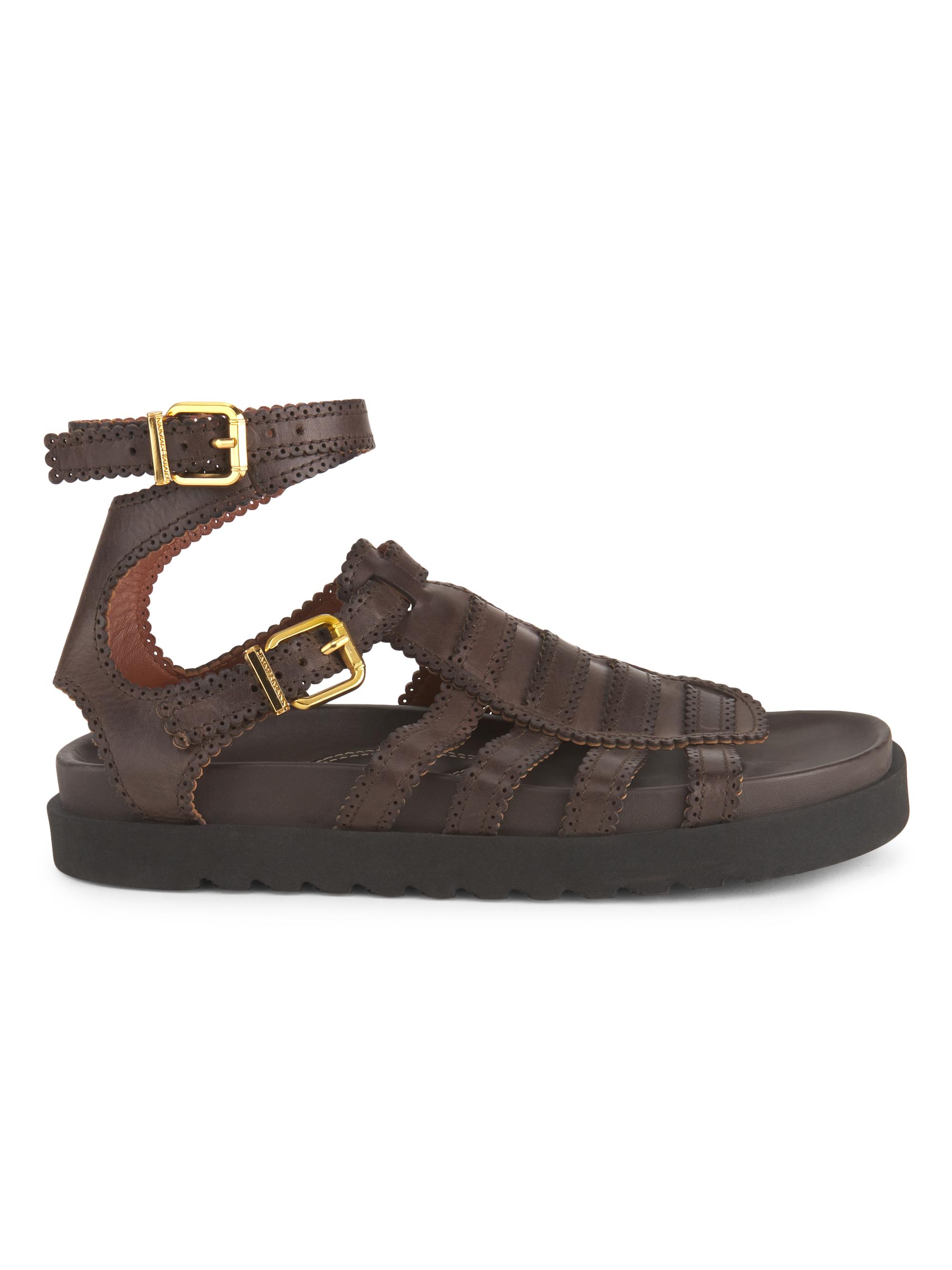 Zimmermann Goldie Leather Gladiator Sandals | Saks Fifth Avenue