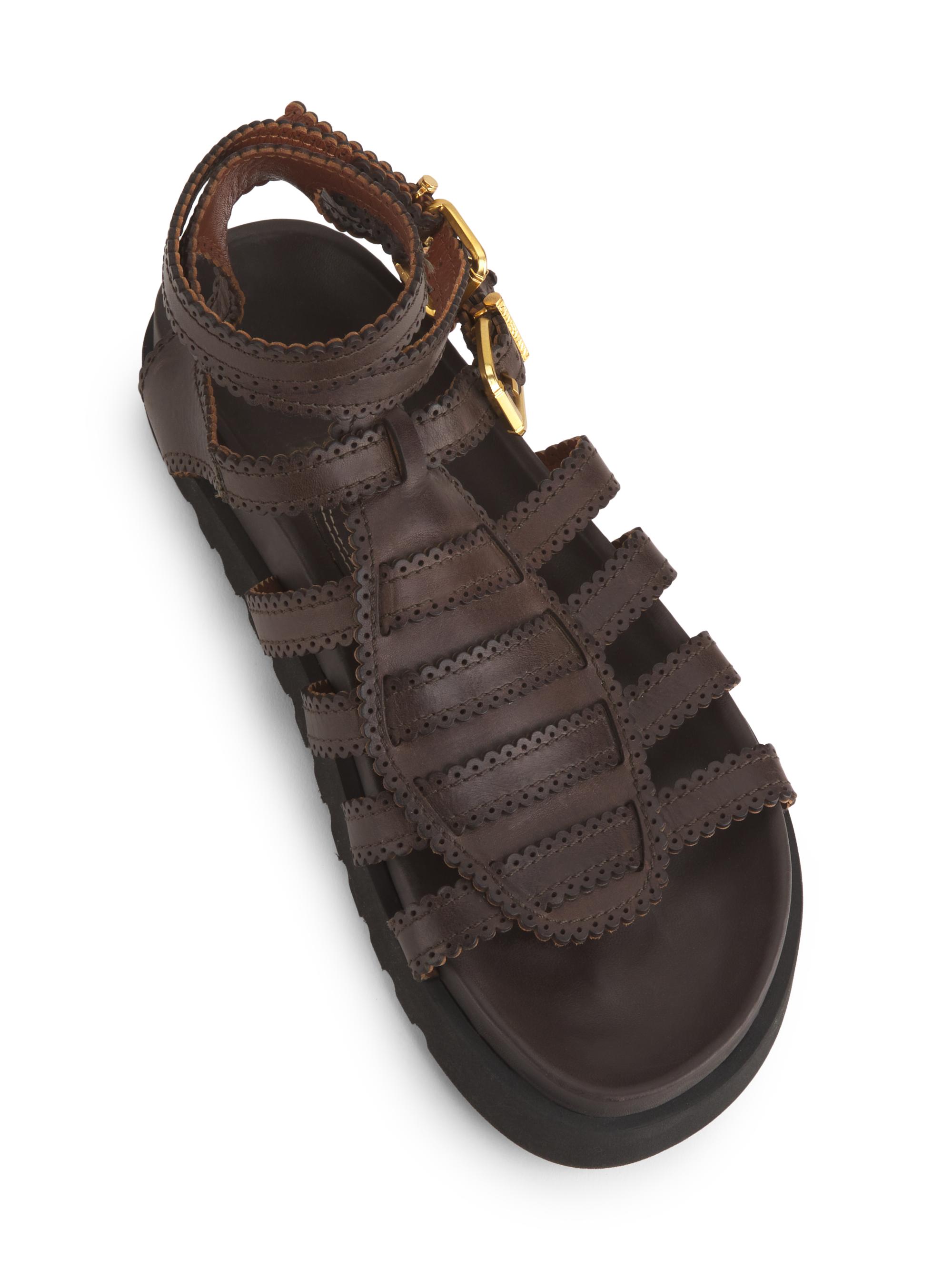 Zimmermann Goldie Leather Gladiator Sandals | Saks Fifth Avenue