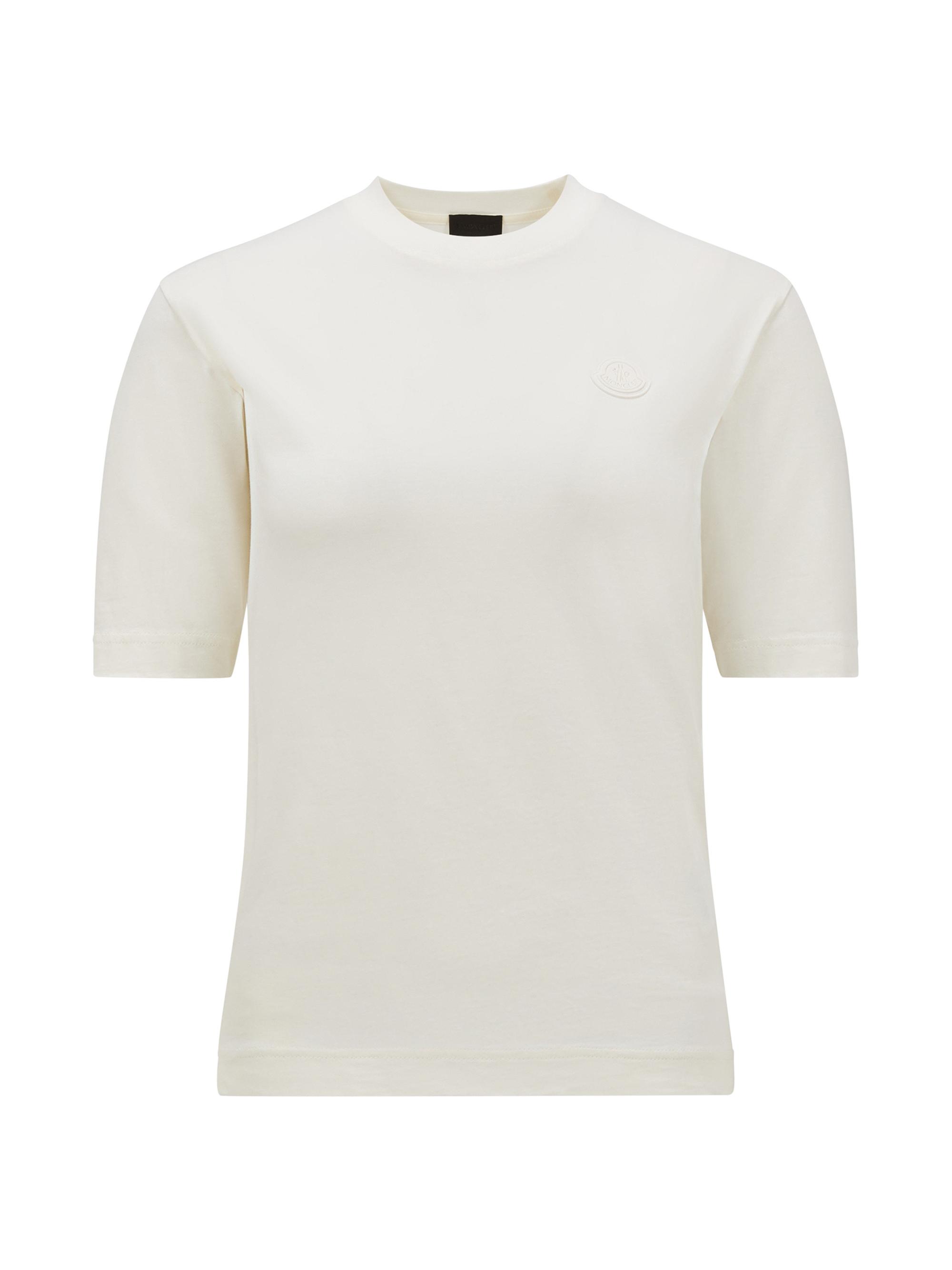Moncler Women's Crew Neck in Cotton - White