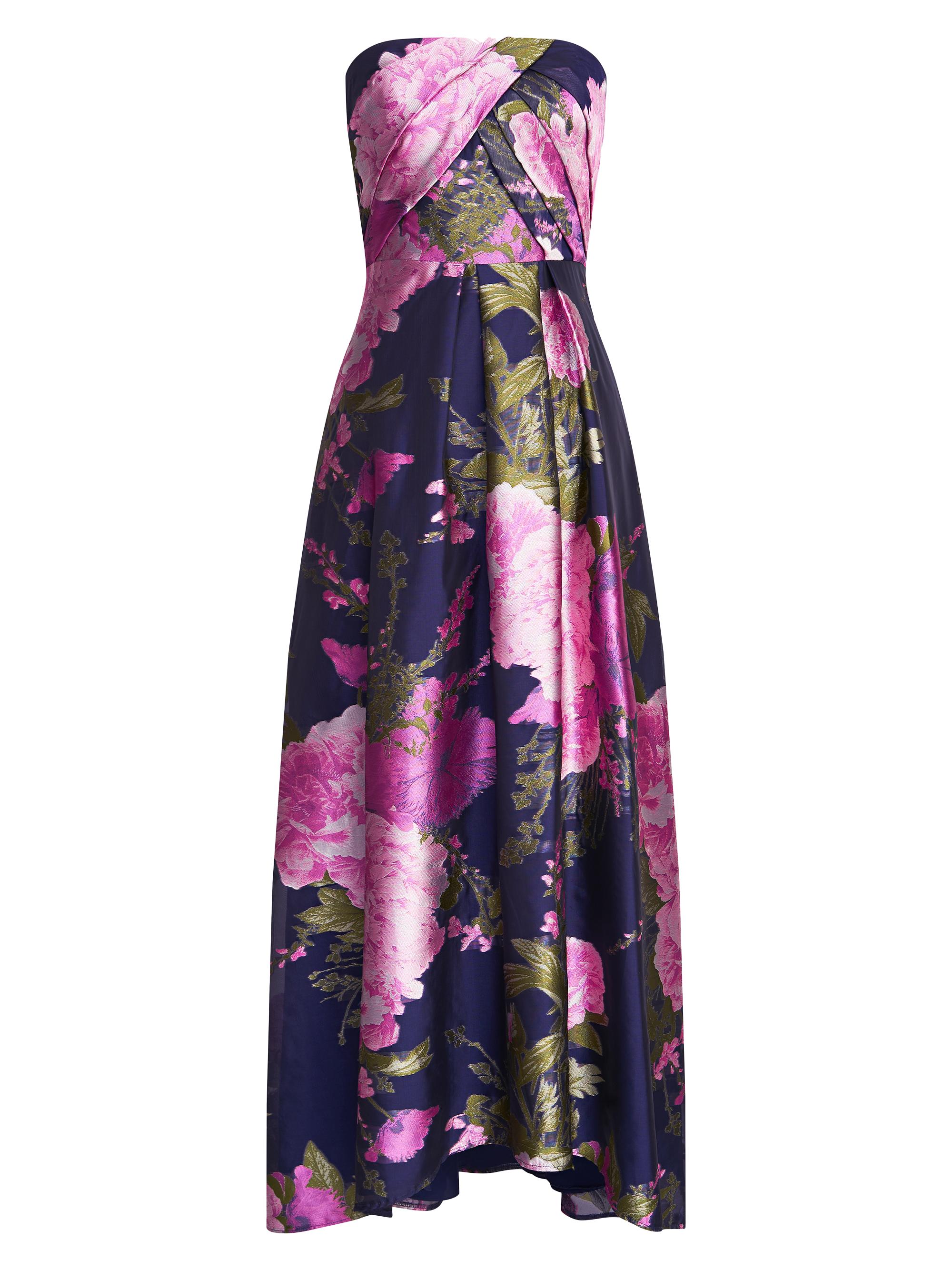 Kay Unger Women's Holly Floral Jacquard Gown - Azalea Pink