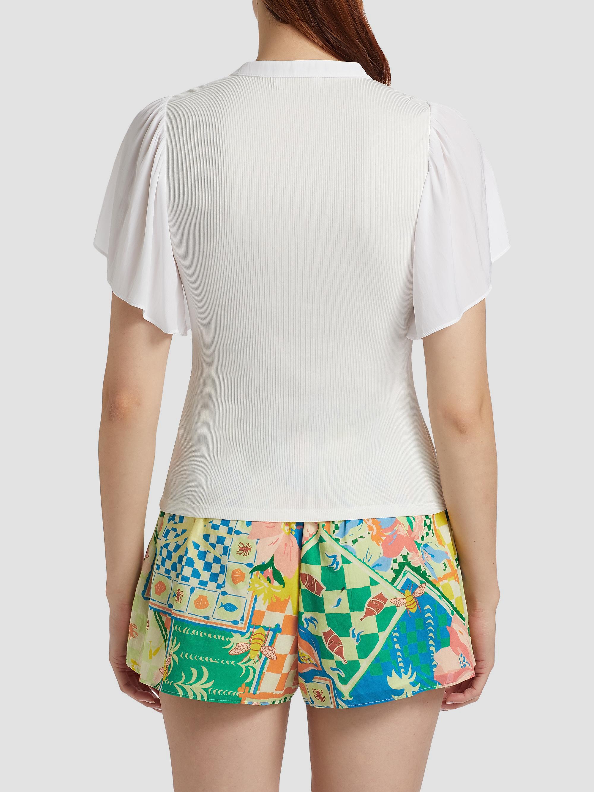 Ramy Brook Colette Flutter-Sleeve Top | Saks Fifth Avenue