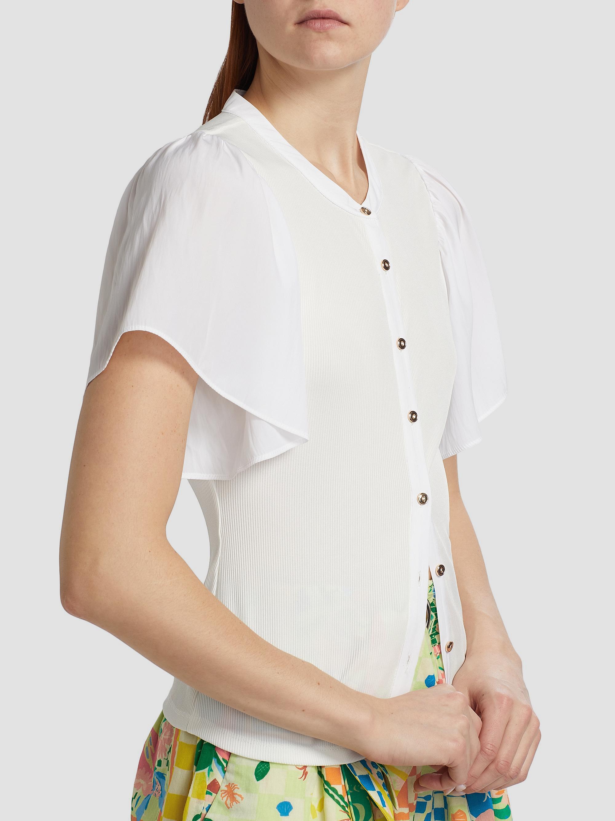 Ramy Brook Colette Flutter-Sleeve Top | Saks Fifth Avenue