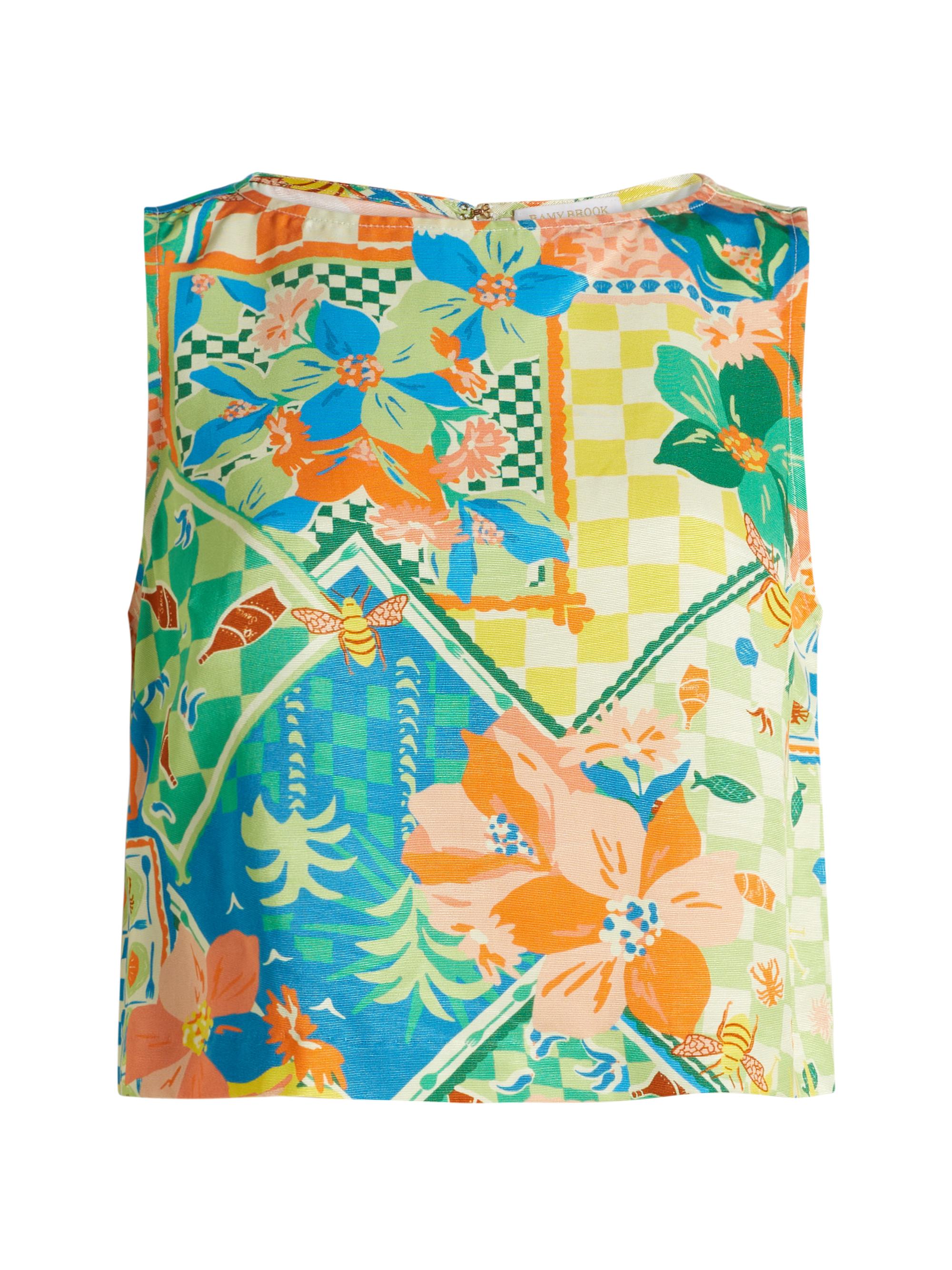 Ramy Brook Women's Mabel Floral Crewneck Crop Top - Garden Print