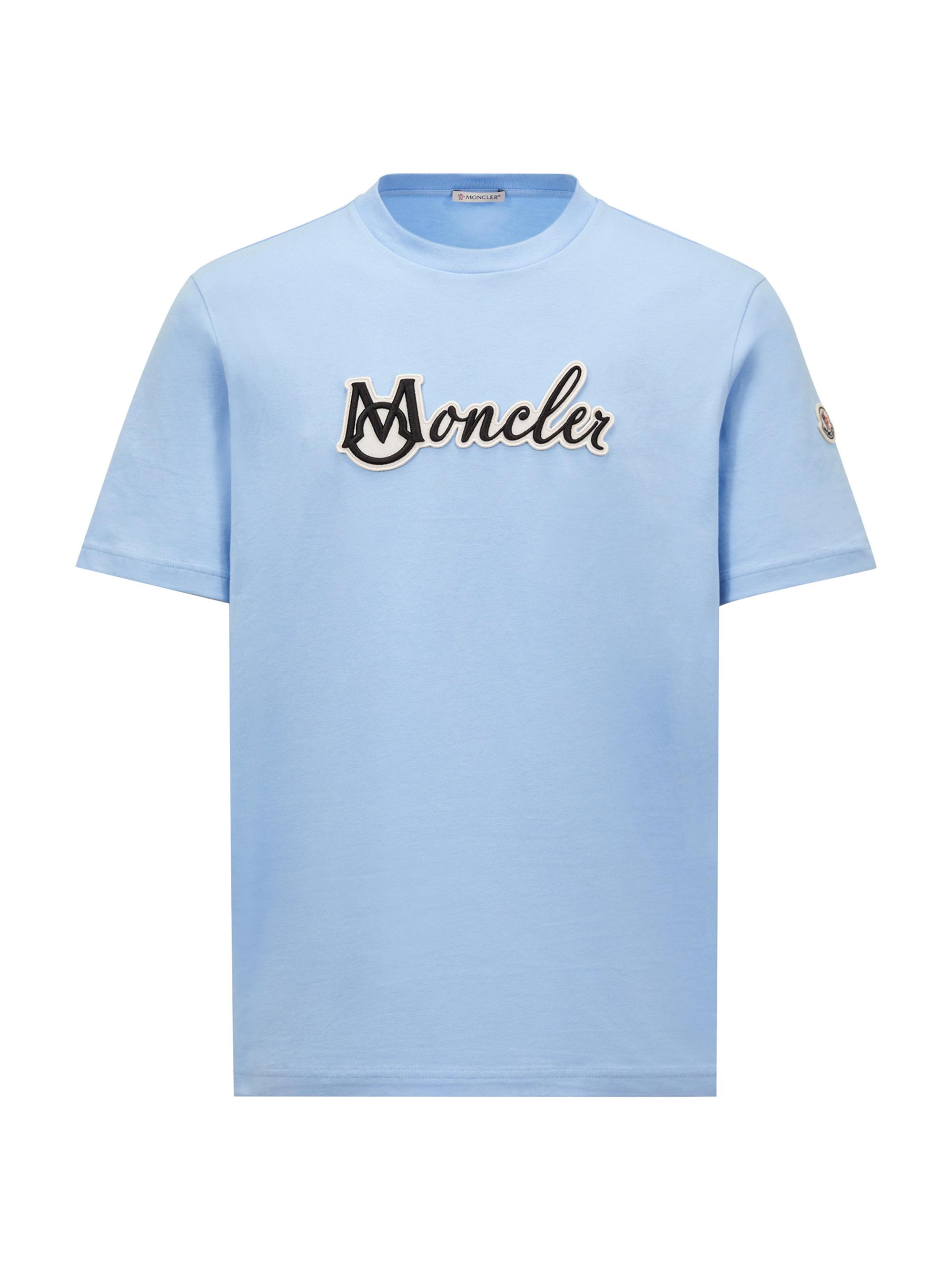 Moncler Men's Crewneck T-Shirt in Cotton - Black