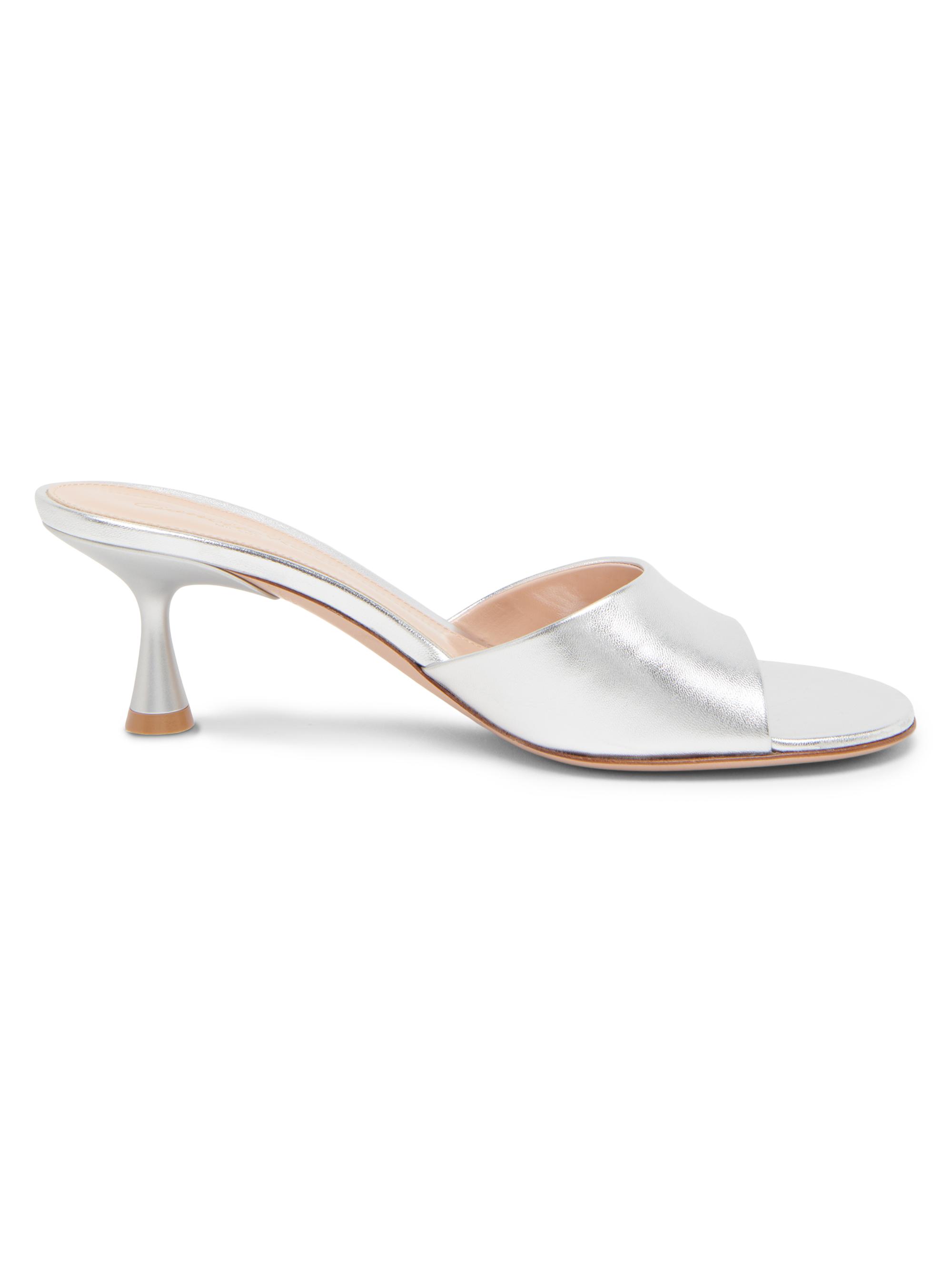 Gianvito Rossi Lucrezia 70MM Metallic Mule | Saks Fifth Avenue