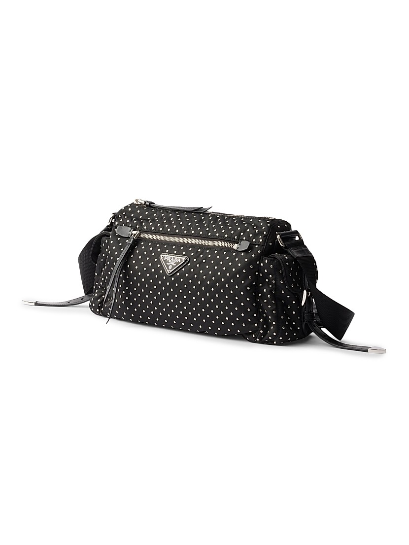 Shop Prada Re-Nylon Shoulder Bag with Studs | Saks Fifth Avenue Shop Prada Re-Nylon Shoulder Bag with Studs | Saks Fifth Avenue