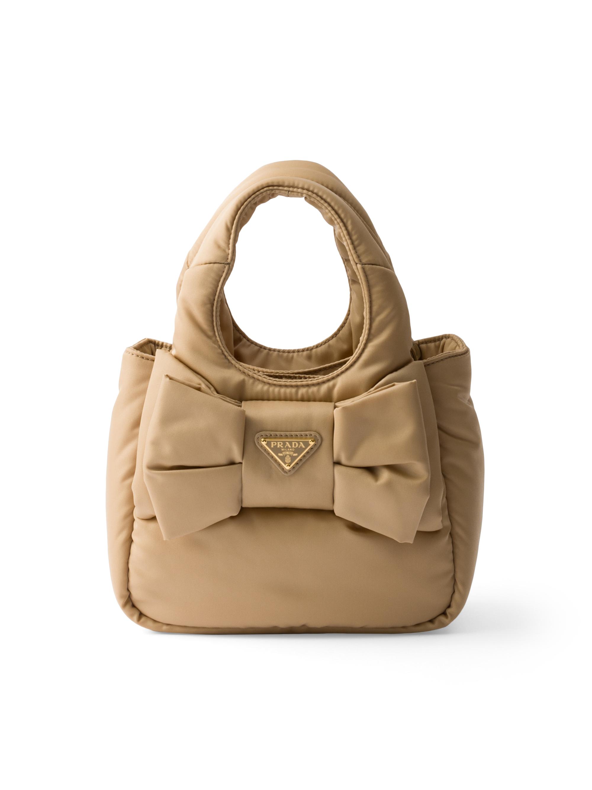 Prada Women's Padded Re-Nylon Mini-Bag with Bow - Black