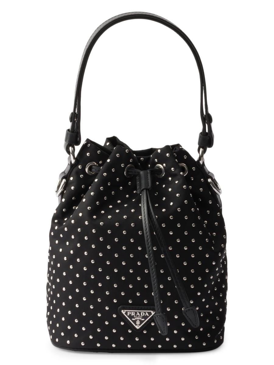 PRADA スタッズ付 Re-Nylon ミニバッグ ☆新作☆【PRADA】スタッズ付 Re-Nylon ミニバッグ