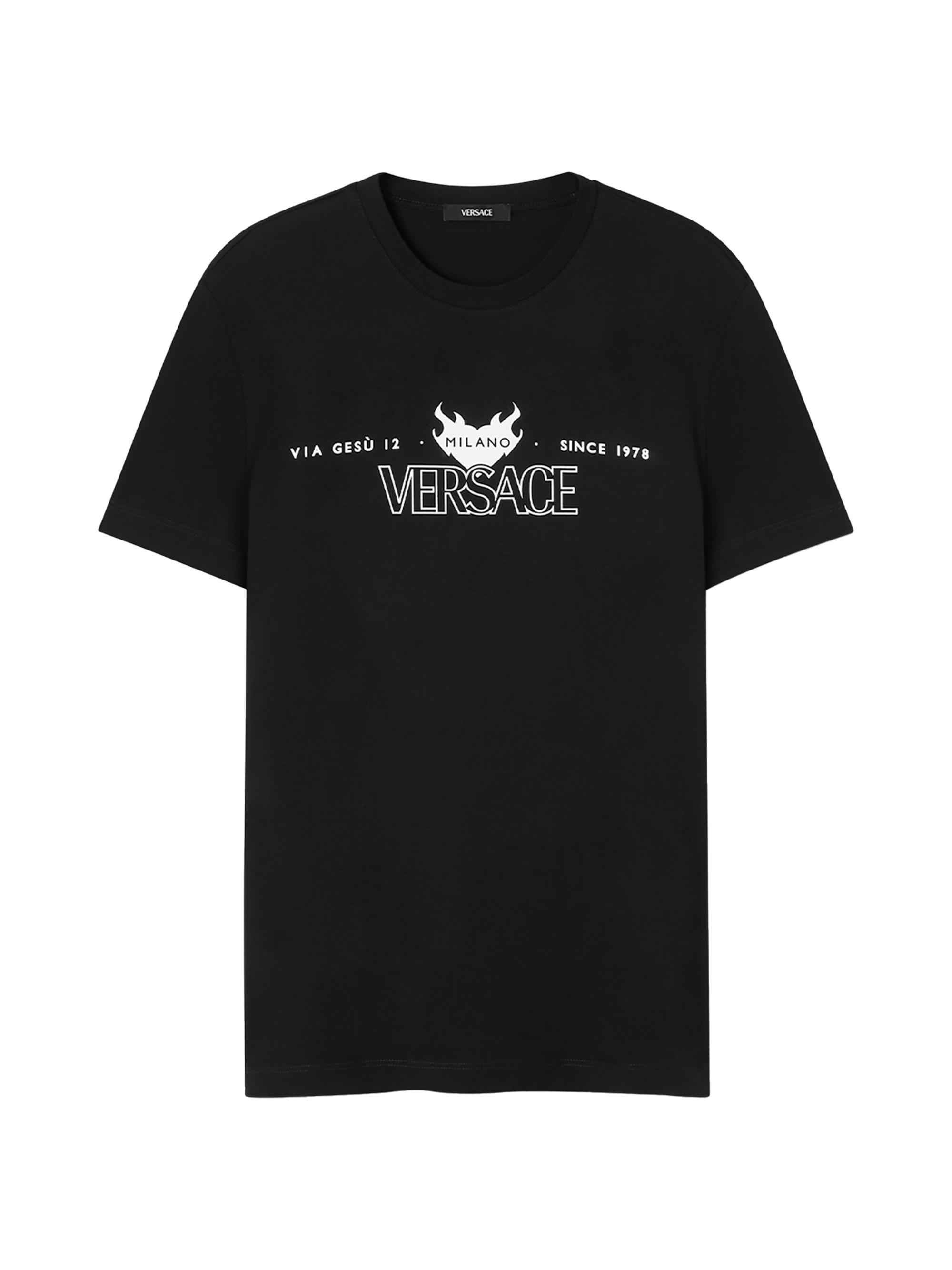 Versace Men's New Feeling Logo T-Shirt - Black Print