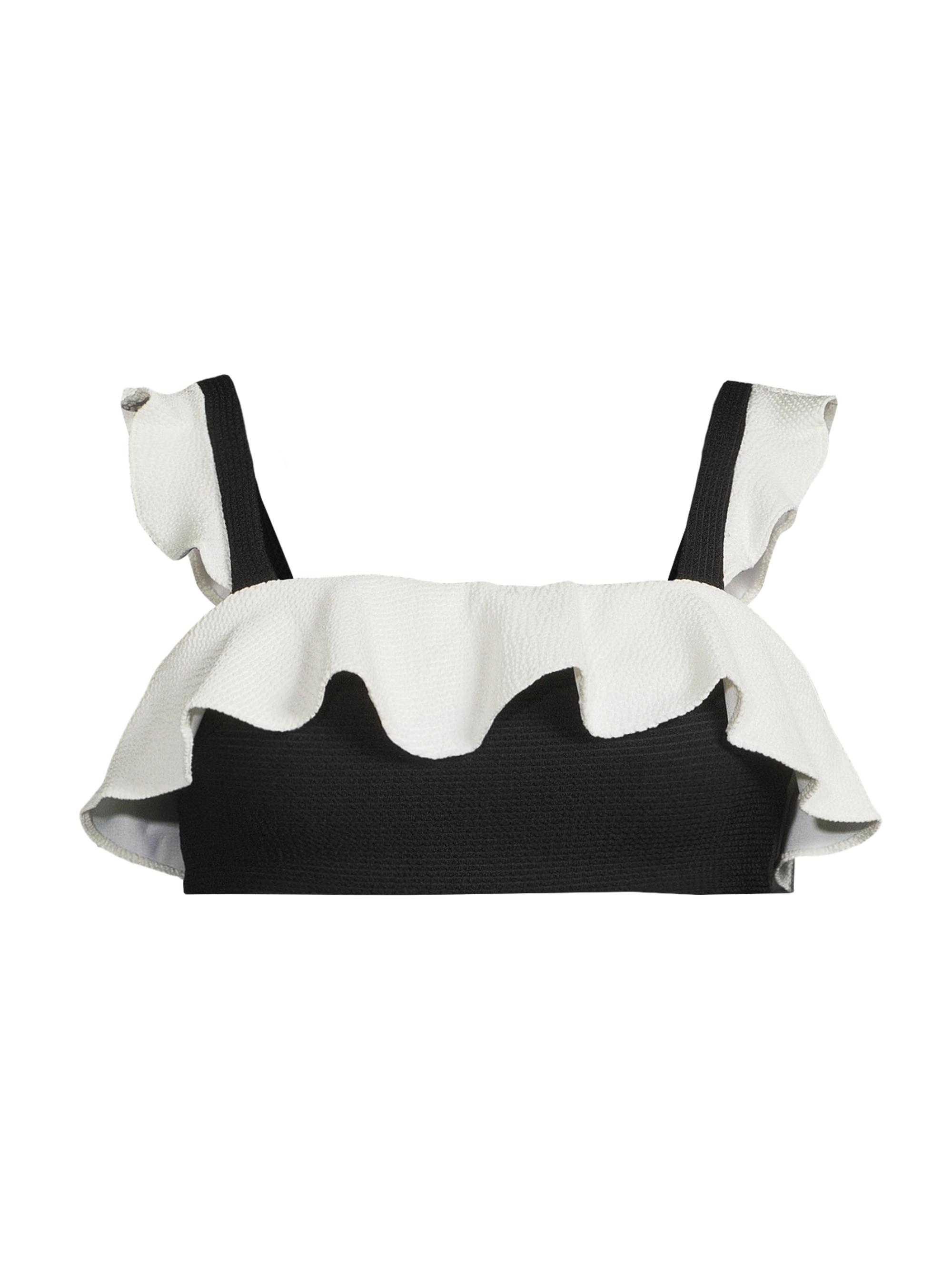 PatBO Women's Merian Knit Flutter Bikini Top - Black