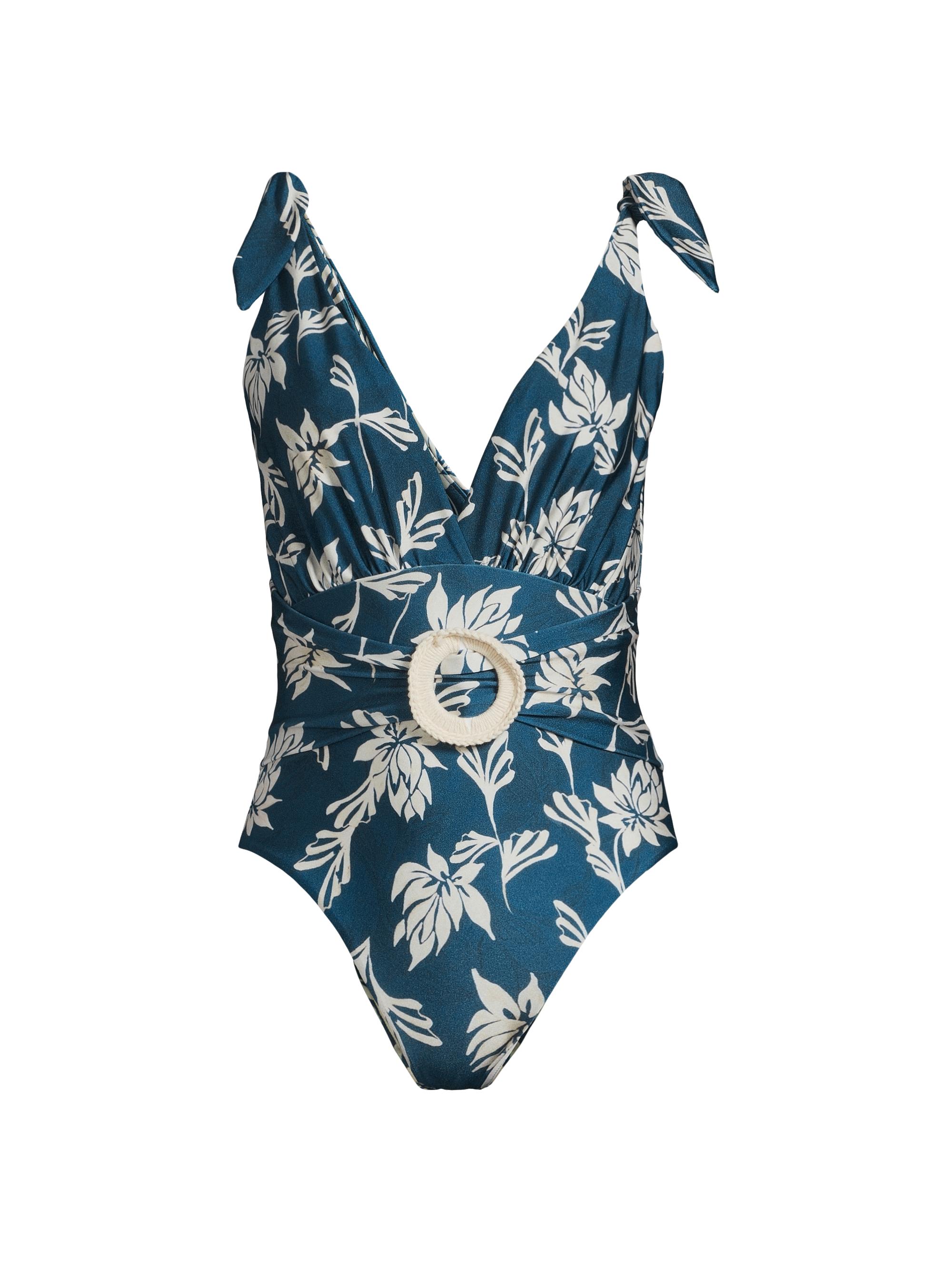 PatBO Women's Artichoke One-Piece Swimsuit - Dark Blue