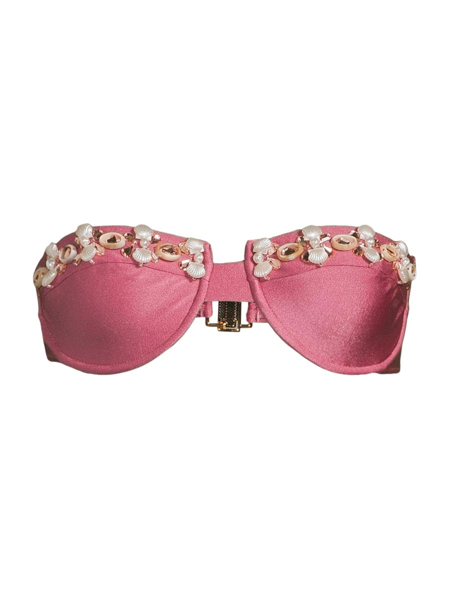 Patbo Women's Seashell Strapless Bikini Top In Pink