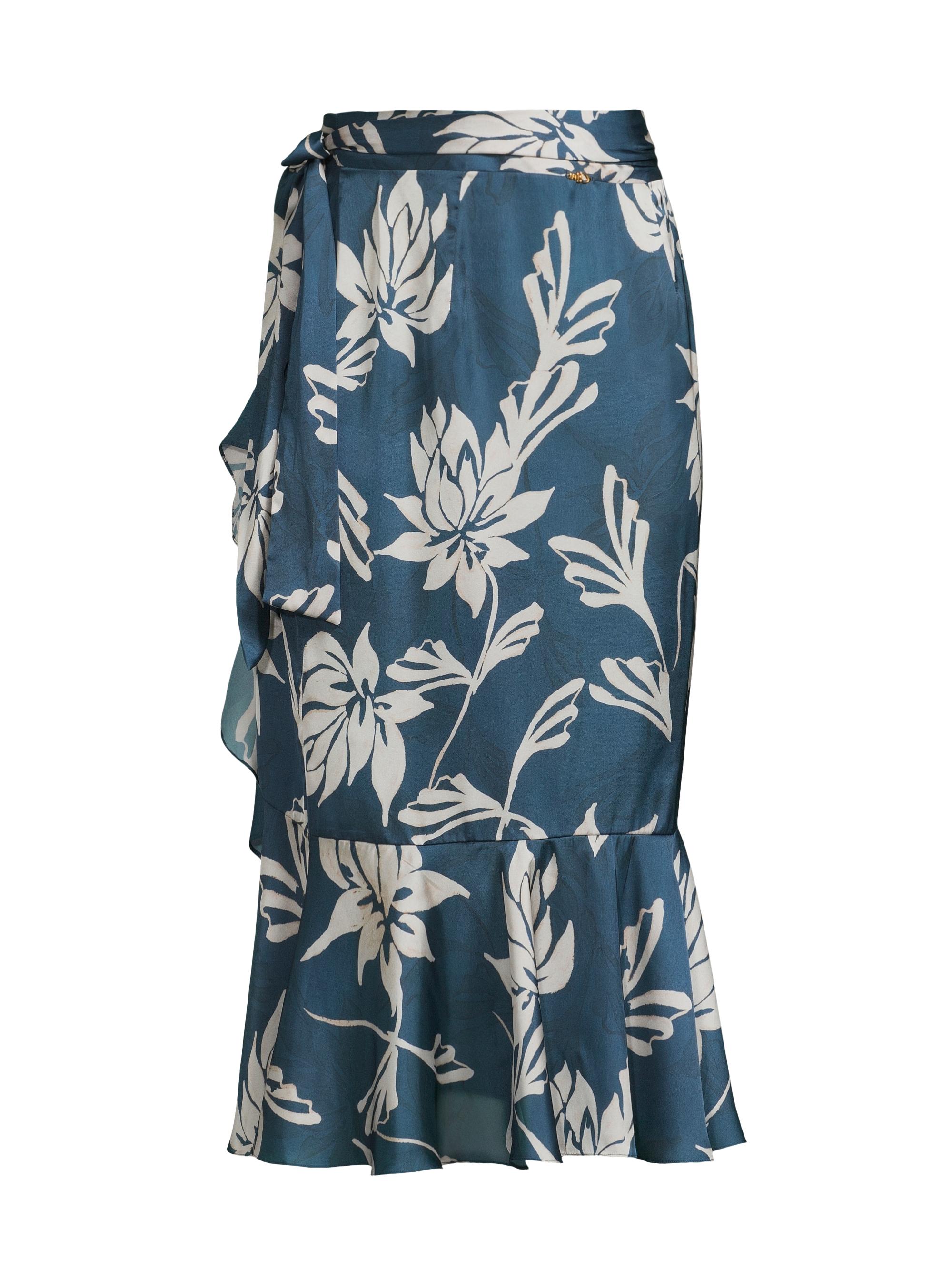 Women’s Artichoke Beach Ruffled Wrap Skirt – Dark Blue – Size XL