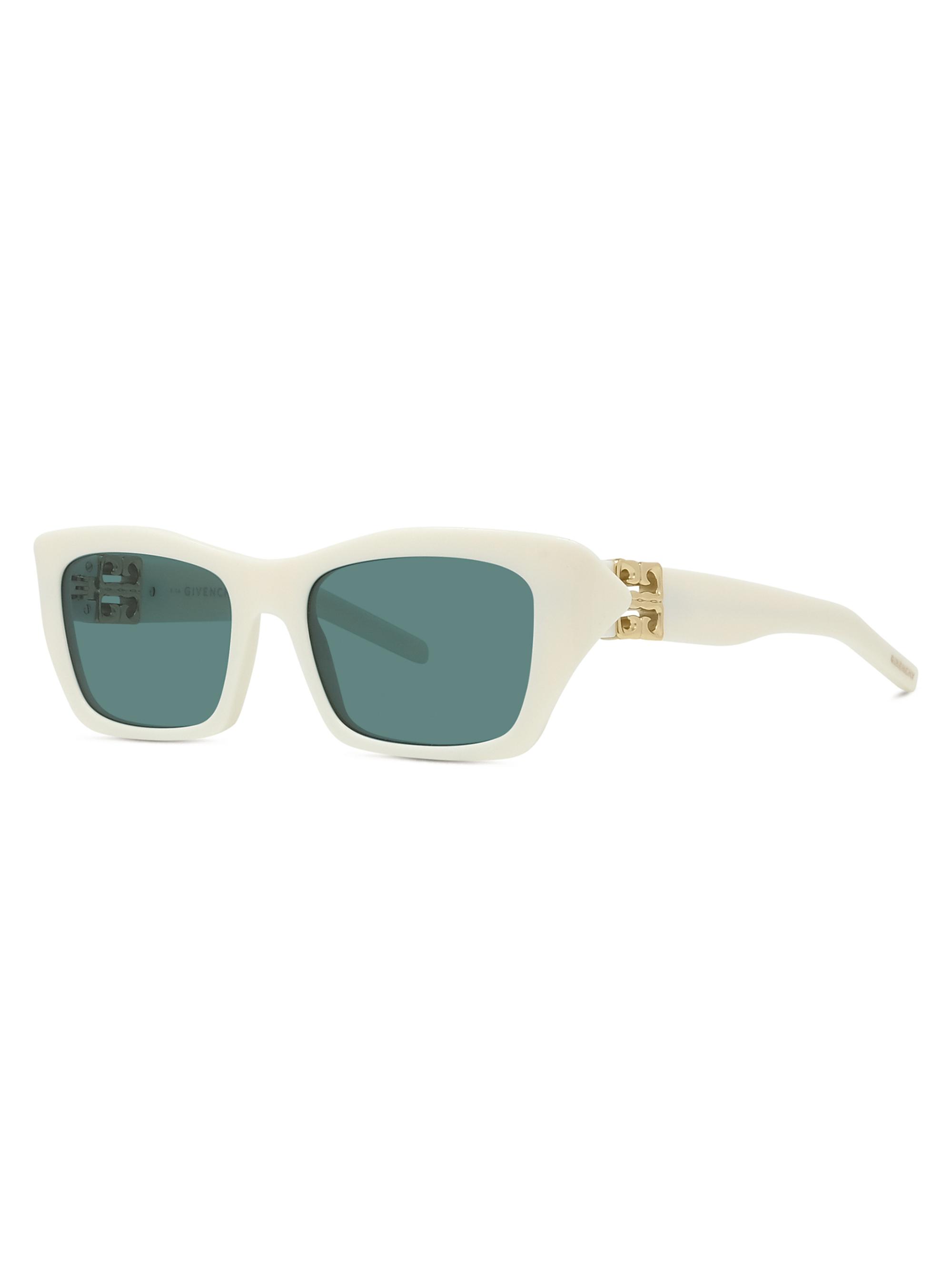 Givenchy Women's 4G Liquid 54MM Rectangular Sunglasses - White Green