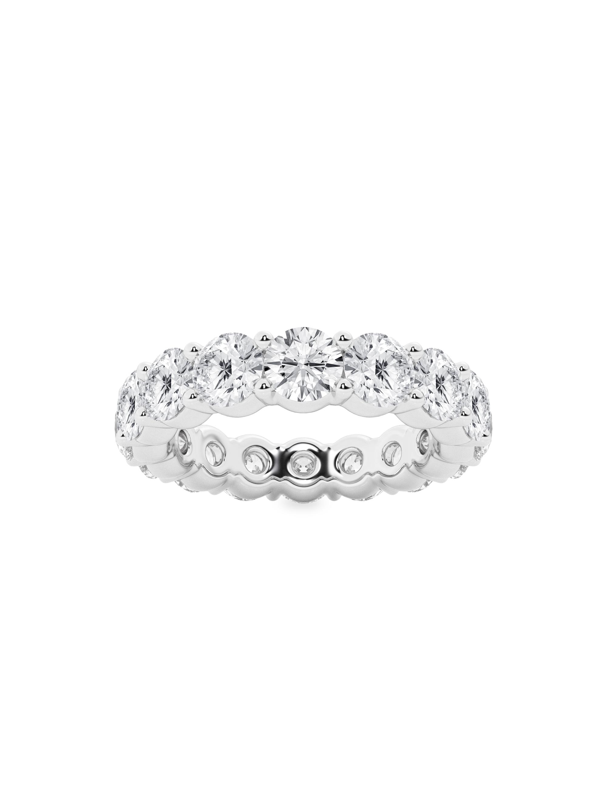 Saks Fifth Avenue Collection Women's 14K White Gold & Shared-Prong Natural Diamond Eternity Band/1.00-5.00 TCW - 5 Tcw